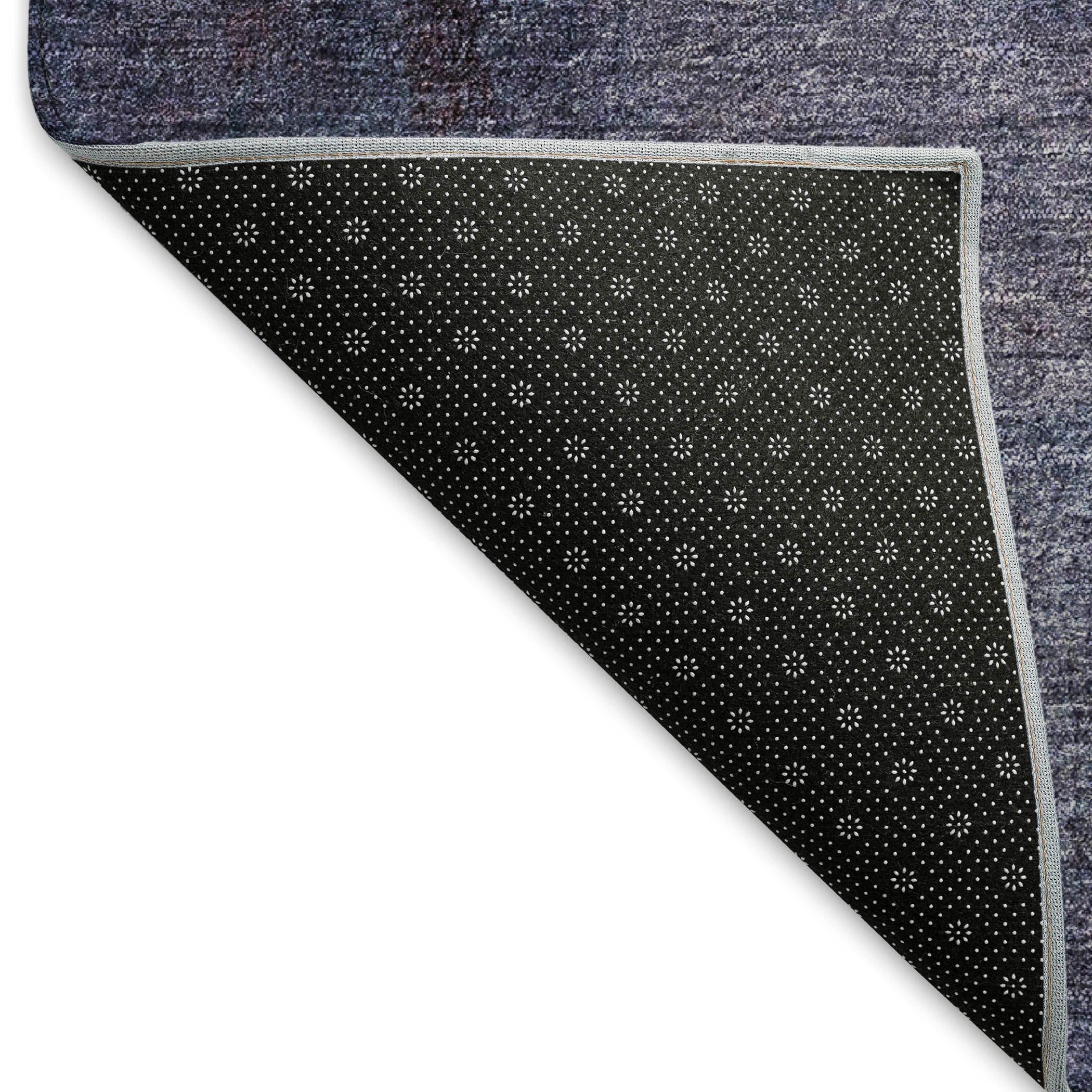 Mdina Machine Washable Transitional Navy Blue Rug 1'8" x 2'6" #shape_Rectangle