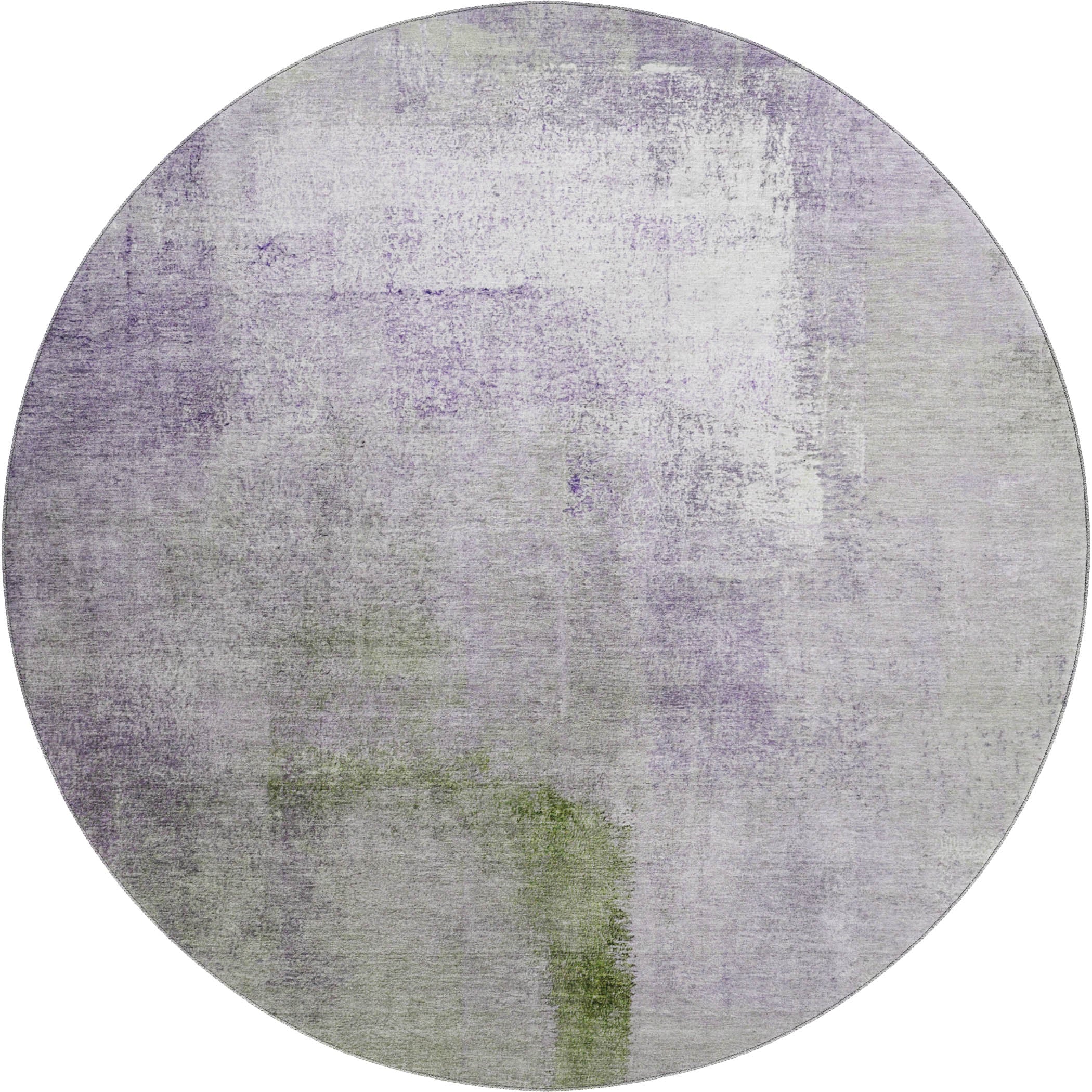 Mdina Machine Washable Transitional Purple Rug 8' x 8' #shape_Round