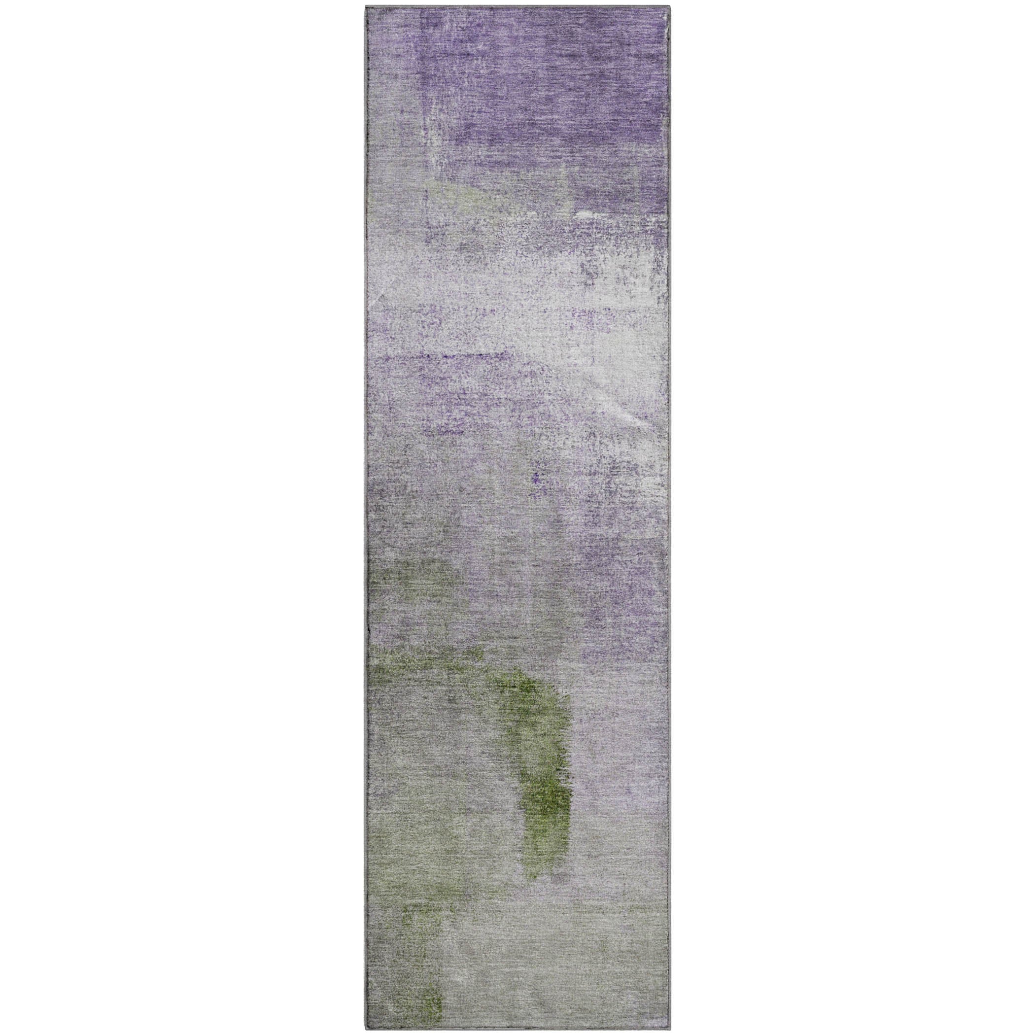 Mdina Machine Washable Transitional Purple Rug 2'3" x 7'6" #shape_Runner