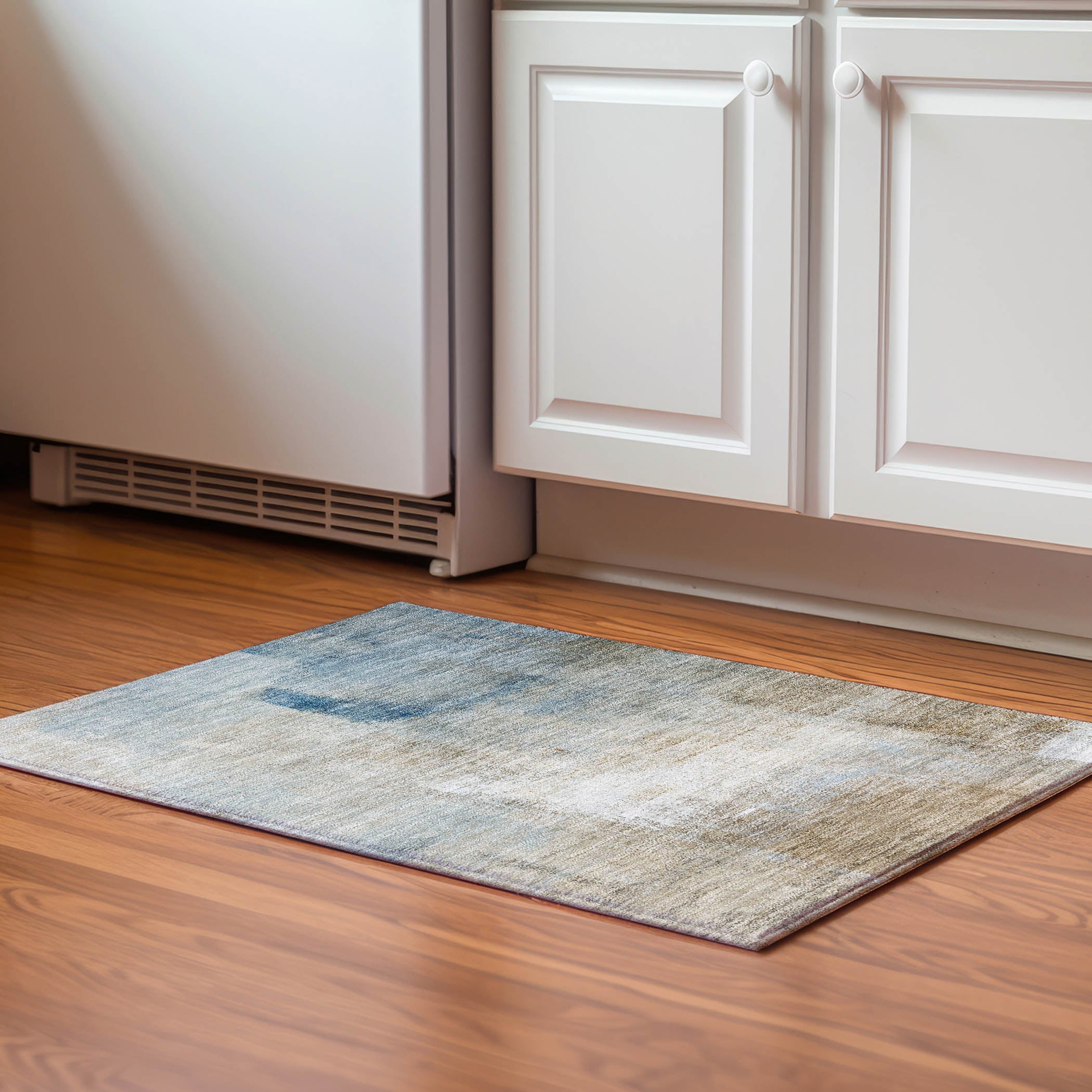 Mdina Machine Washable Transitional Taupe Brown Rug 1'8" x 2'6" #shape_Rectangle