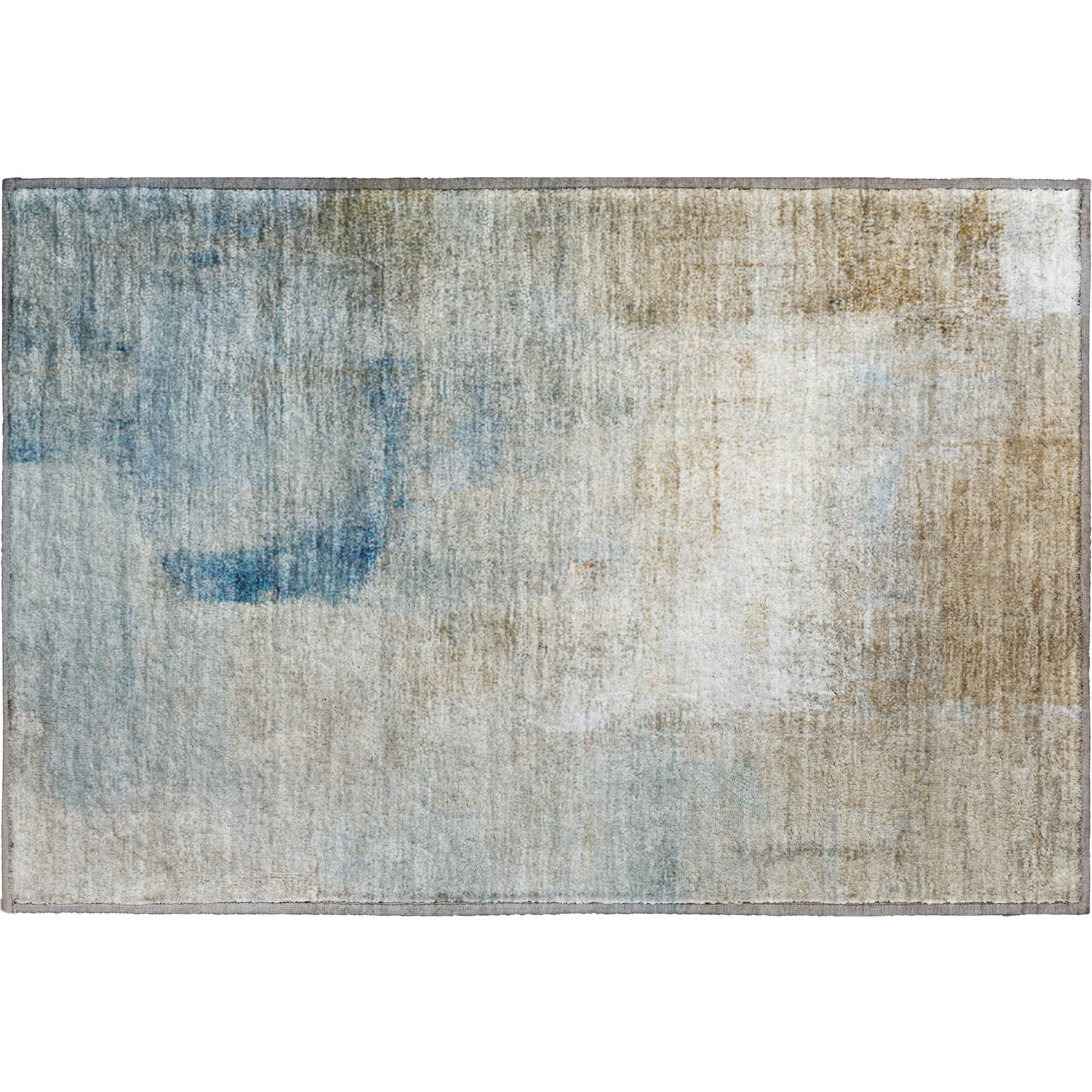 Mdina Machine Washable Transitional Taupe Brown Rug 1'8" x 2'6" #shape_Rectangle