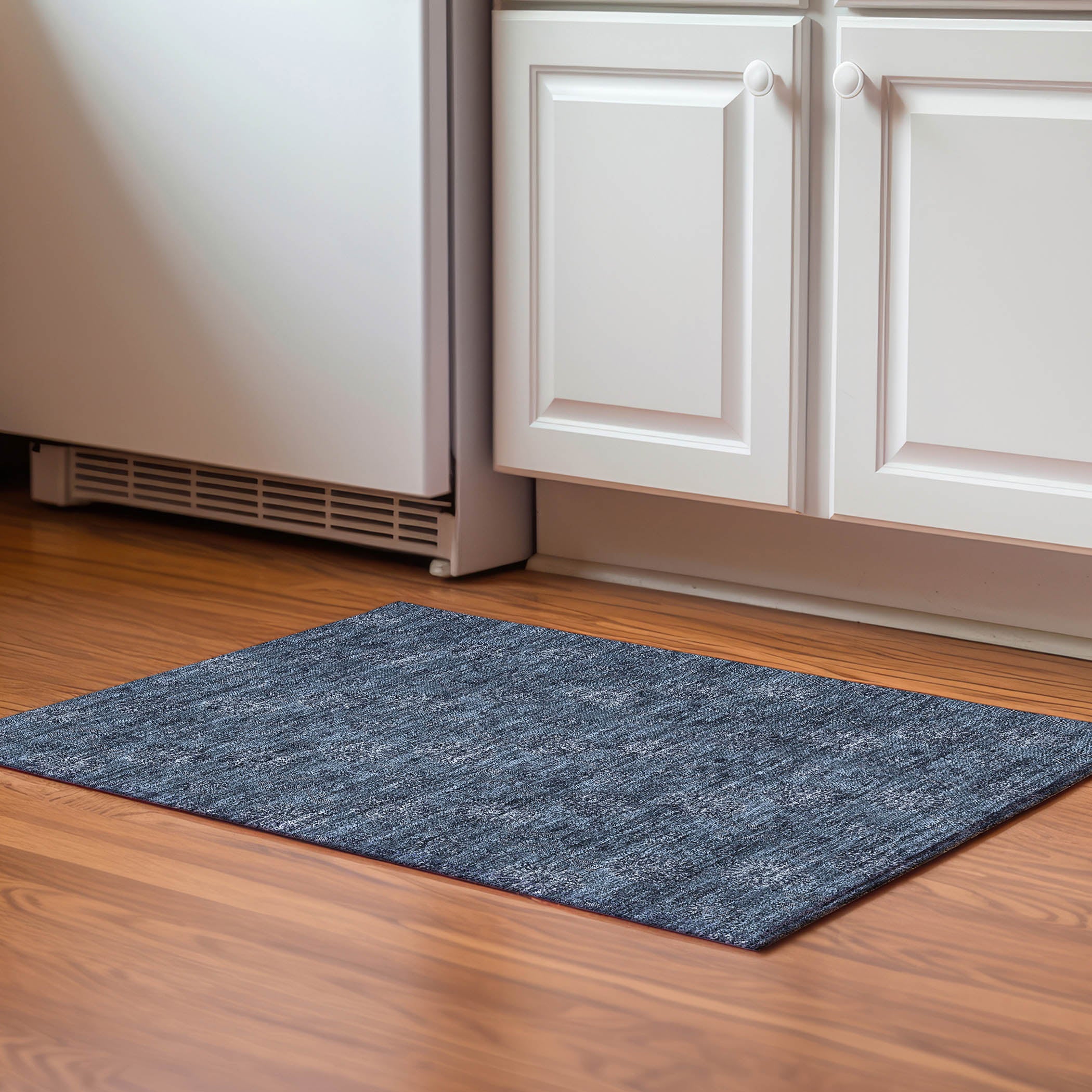 Bangkok Machine Washable Transitional Blue Rug 1'8" x 2'6" #shape_Rectangle