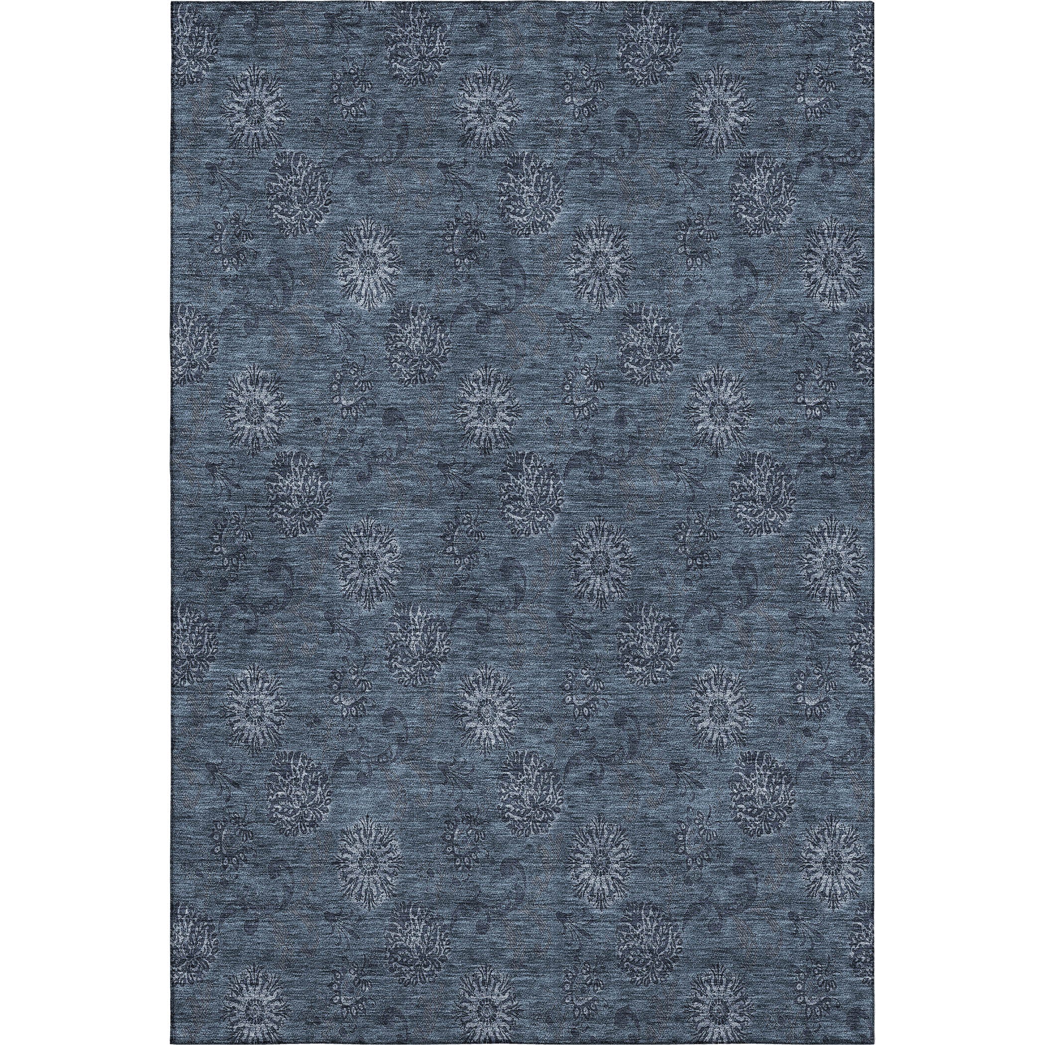 Bangkok Machine Washable Transitional Blue Rug 2'6" x 3'10" #shape_Rectangle