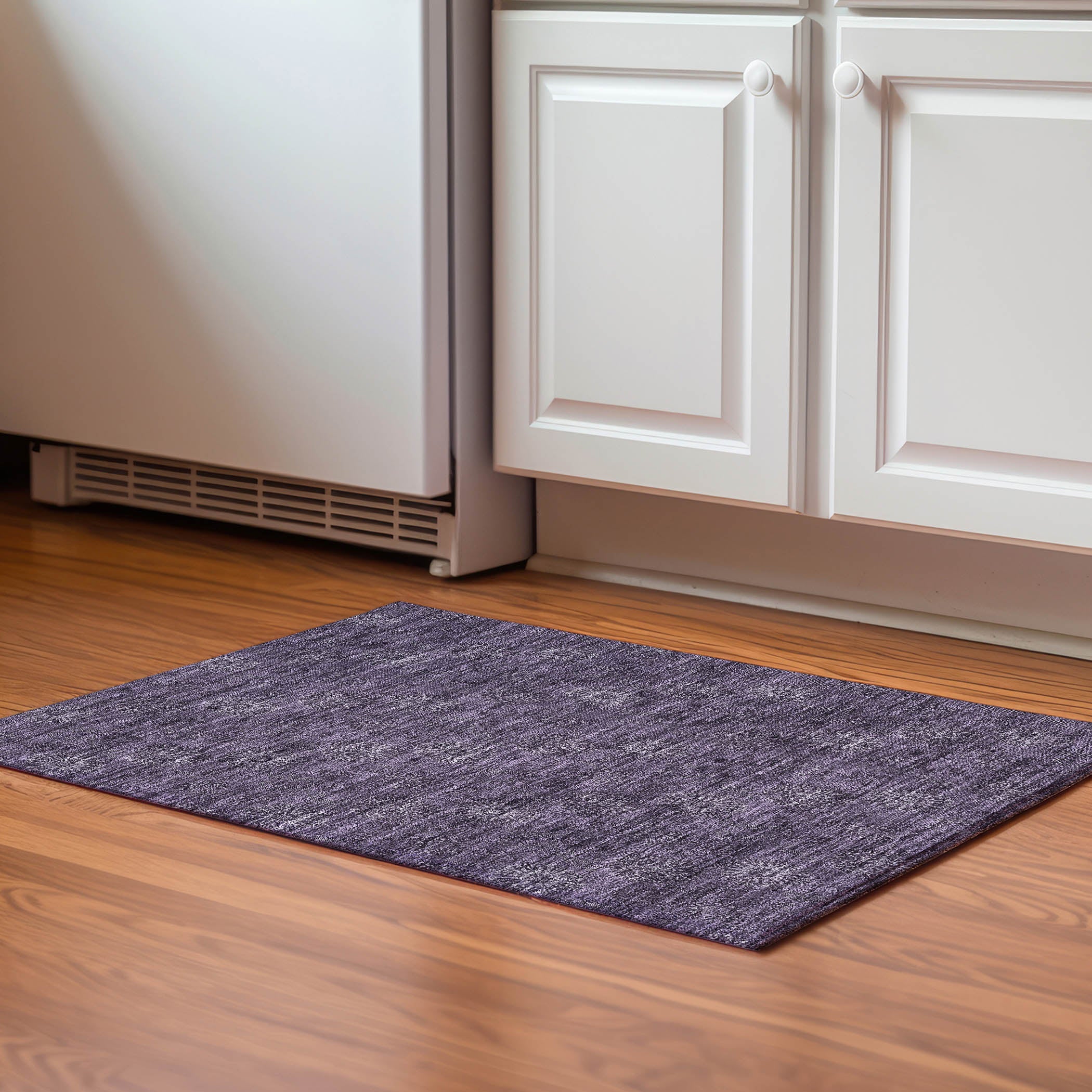 Bangkok Machine Washable Transitional Eggplant Purple Rug 1'8" x 2'6" #shape_Rectangle