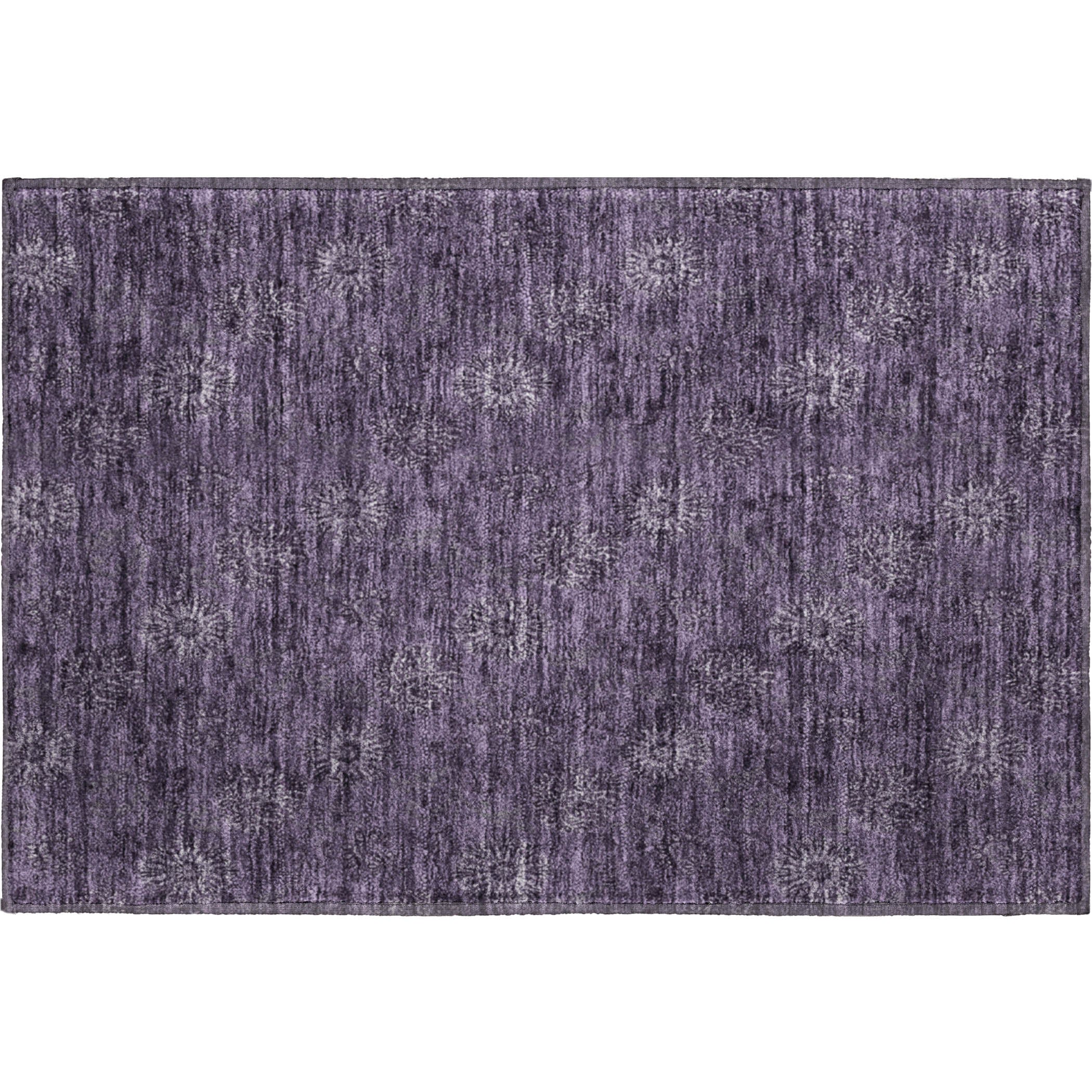 Bangkok Machine Washable Transitional Eggplant Purple Rug 1'8" x 2'6" #shape_Rectangle