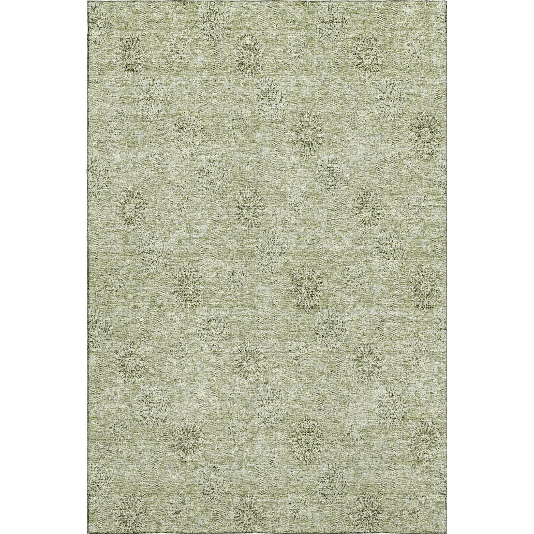 Kyoto Machine Washable Transitional Sage Green Rug 2'6" x 3'10" #shape_Rectangle