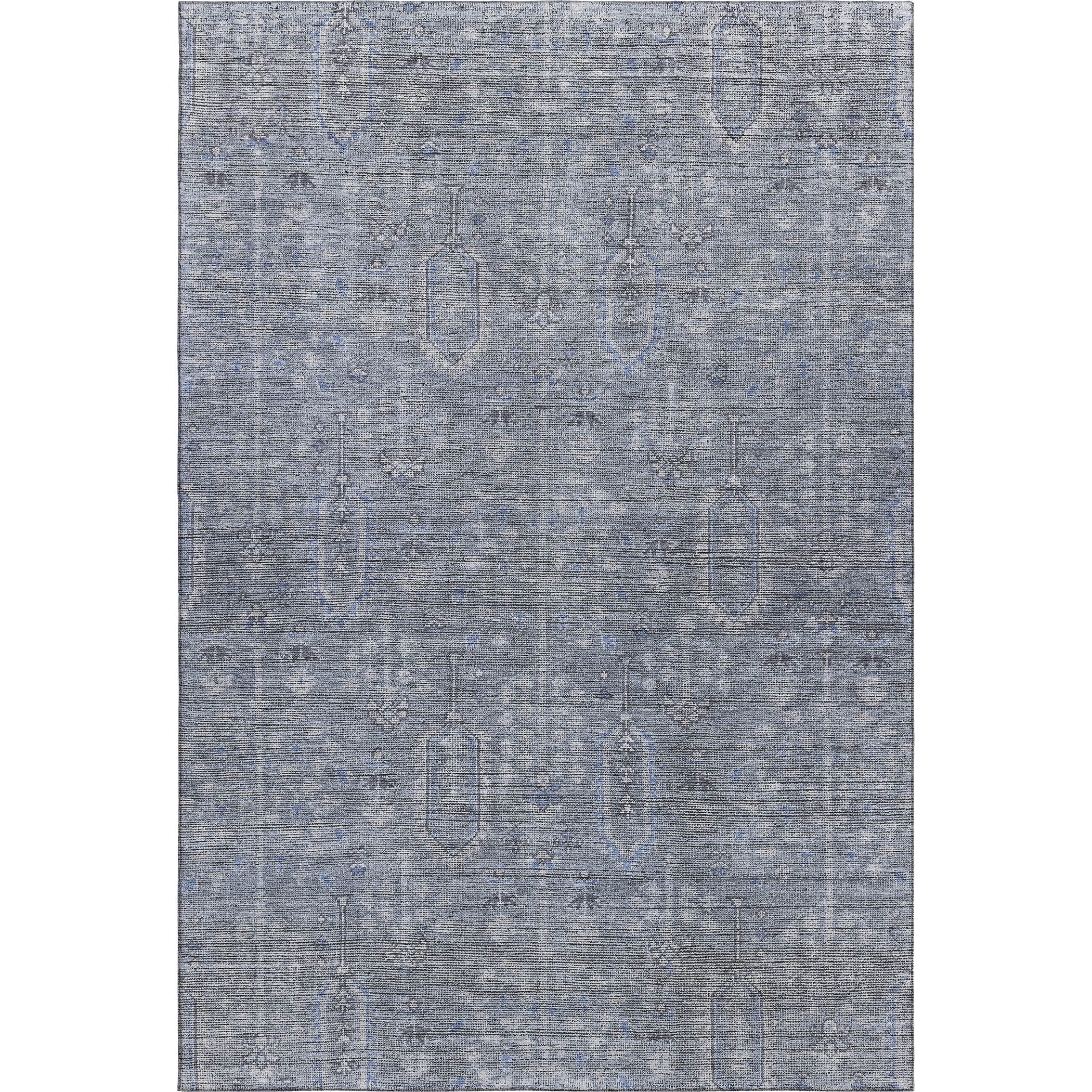 Lima Machine Washable Transitional Blue Rug 2'6" x 3'10" #shape_Rectangle