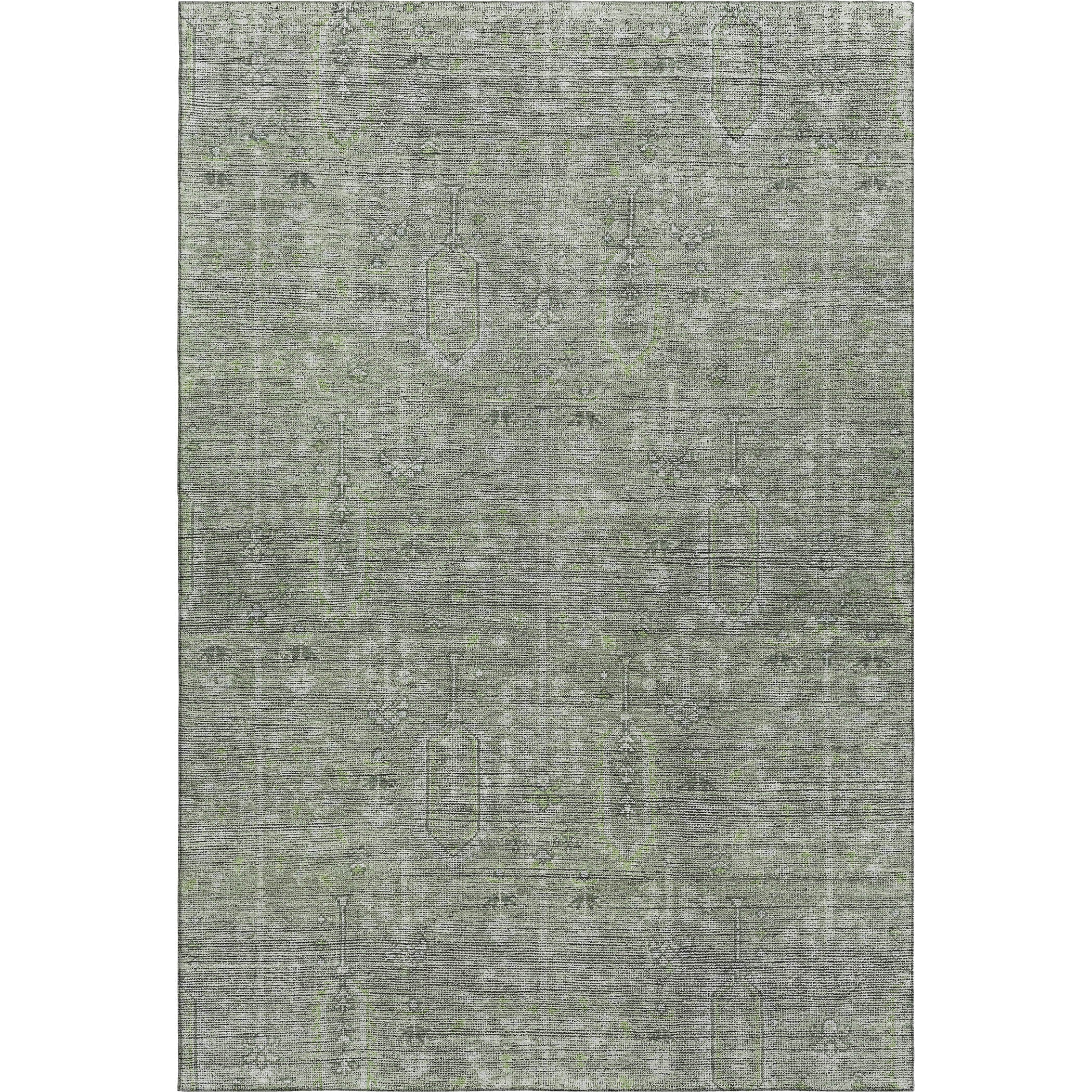 Lima Machine Washable Transitional Green Rug 2'6" x 3'10" #shape_Rectangle