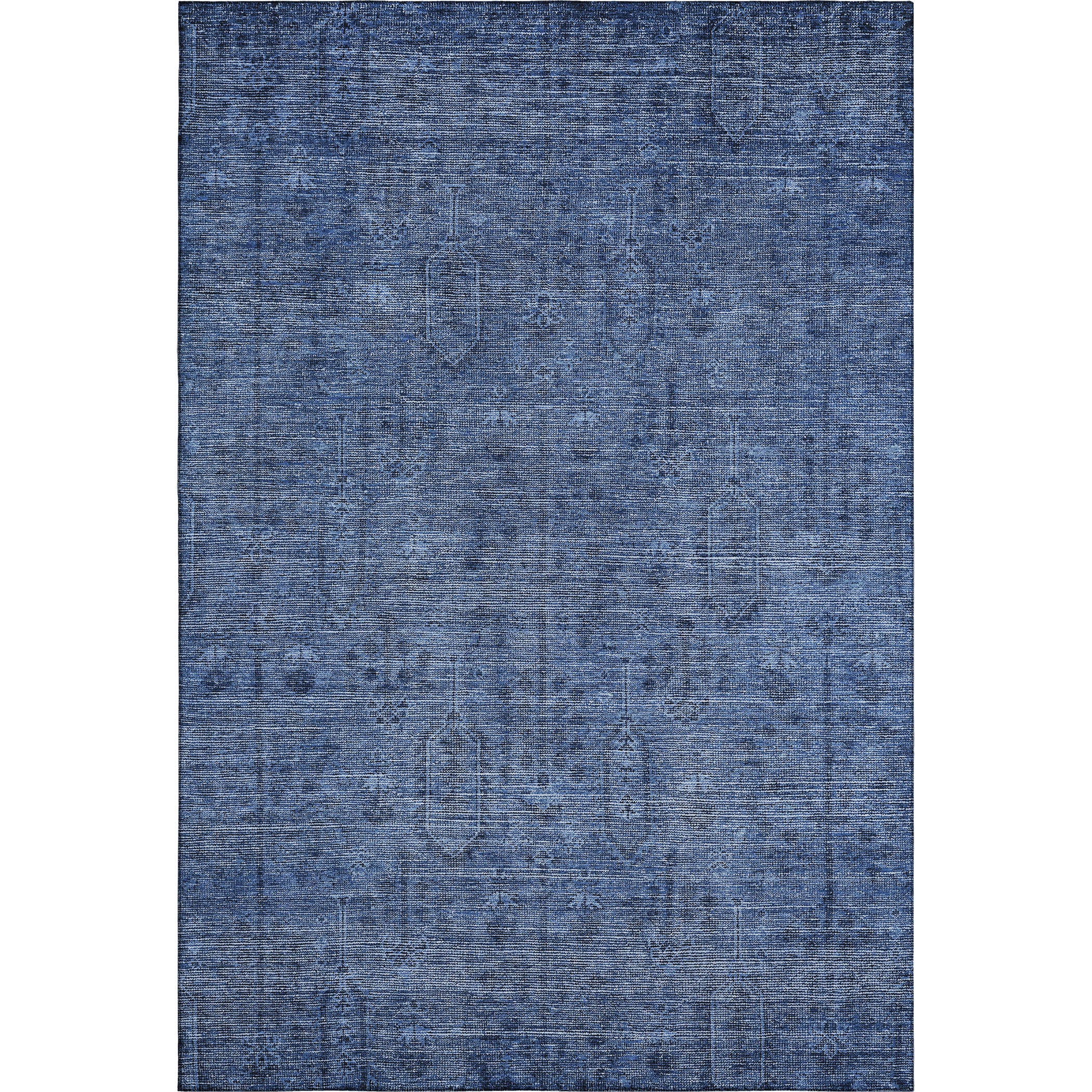 Lima Machine Washable Transitional Navy Blue Rug 2'6" x 3'10" #shape_Rectangle