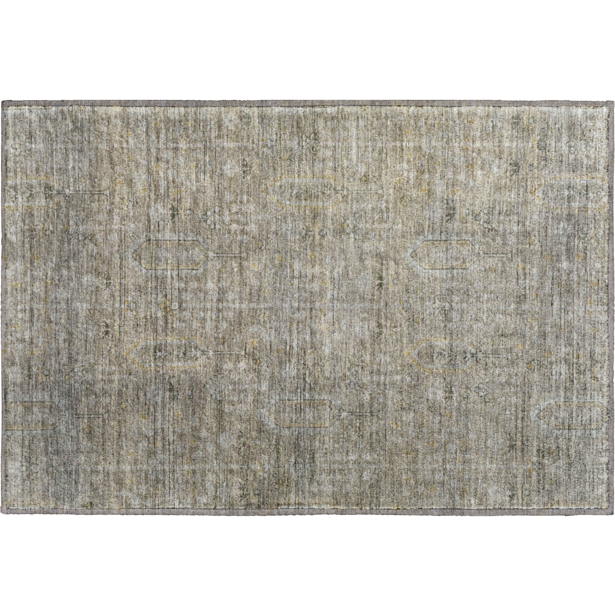 Lima Machine Washable Transitional Taupe Brown Rug 1'8" x 2'6" #shape_Rectangle