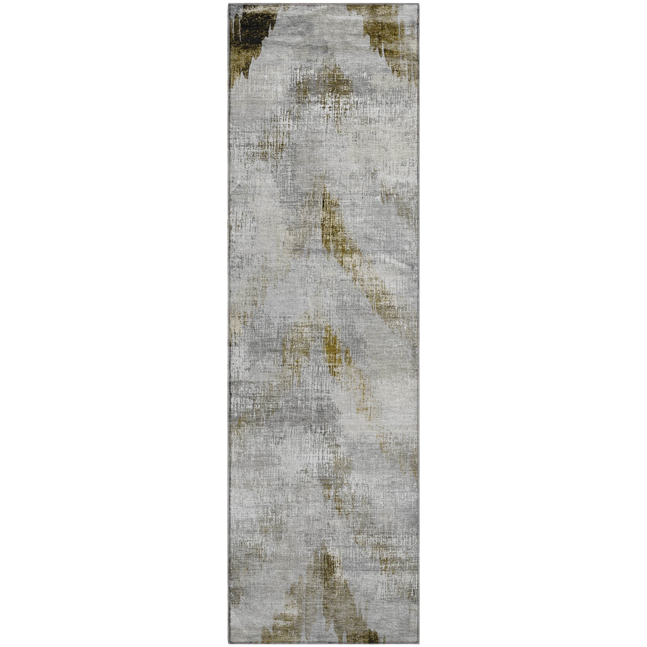 Tbilisi Machine Washable Transitional Taupe Brown Rug 2'3" x 7'6" #shape_Runner
