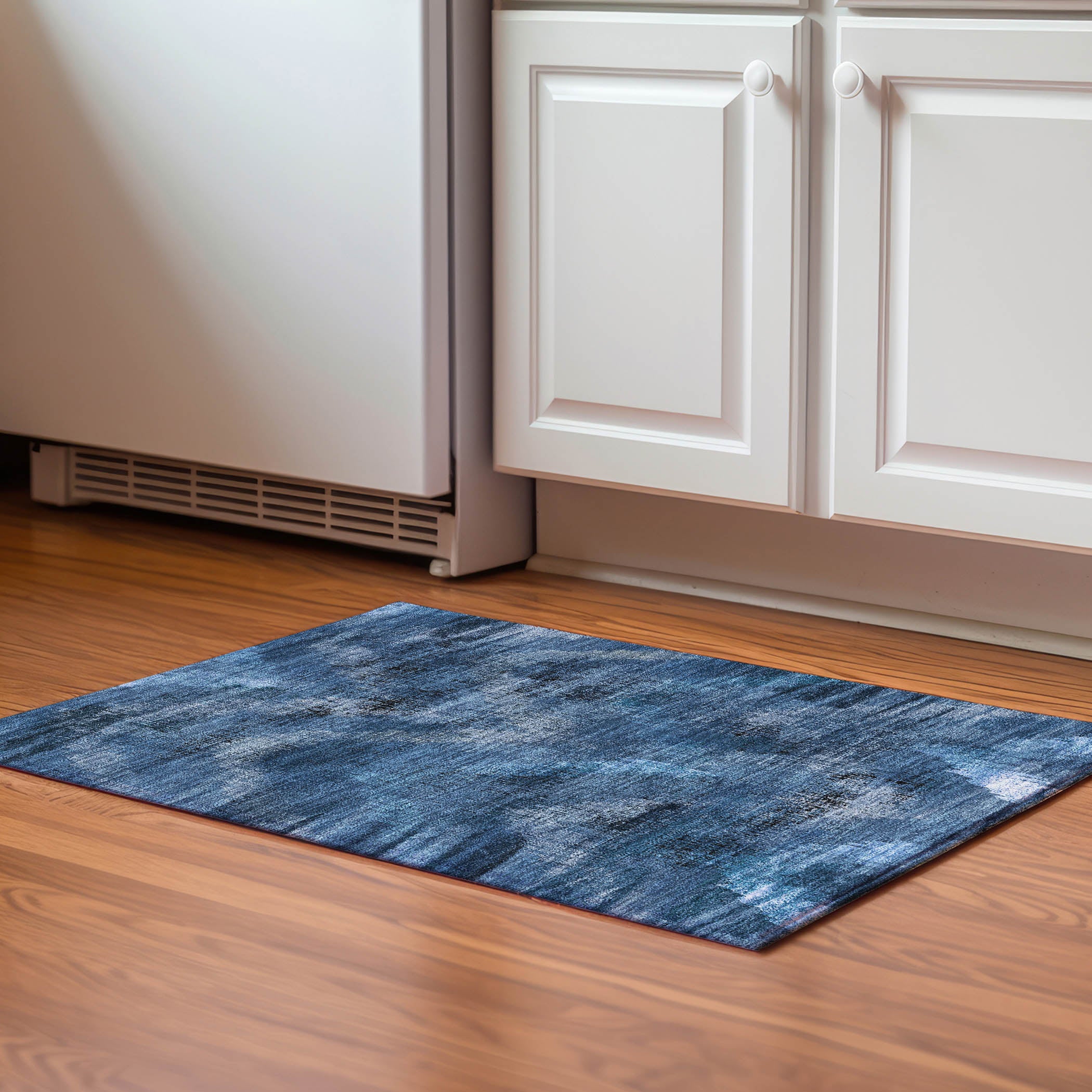 Istanbul Machine Washable Transitional Blue Rug 1'8" x 2'6" #shape_Rectangle
