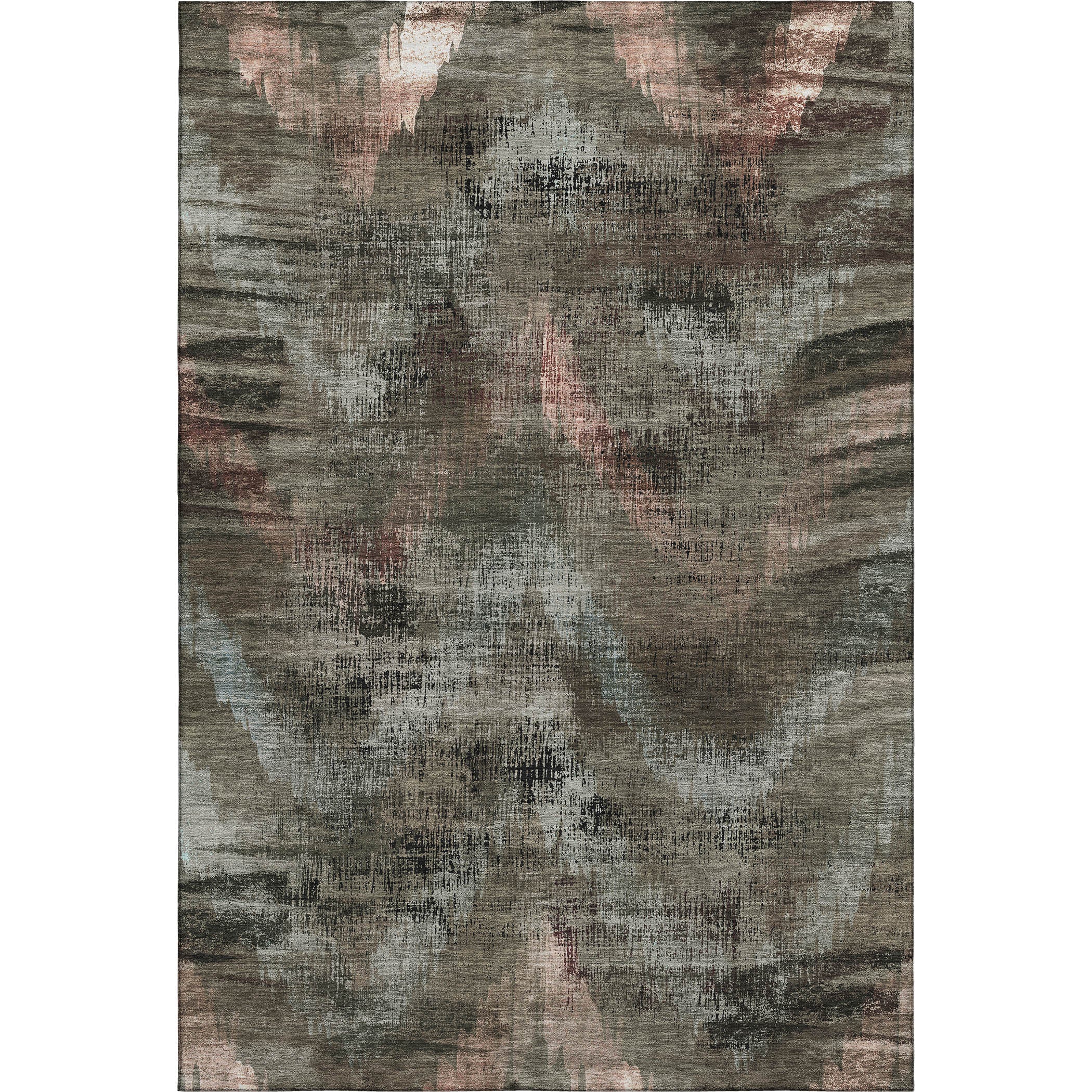 Istanbul Machine Washable Transitional Brown Rug 2'6" x 3'10" #shape_Rectangle