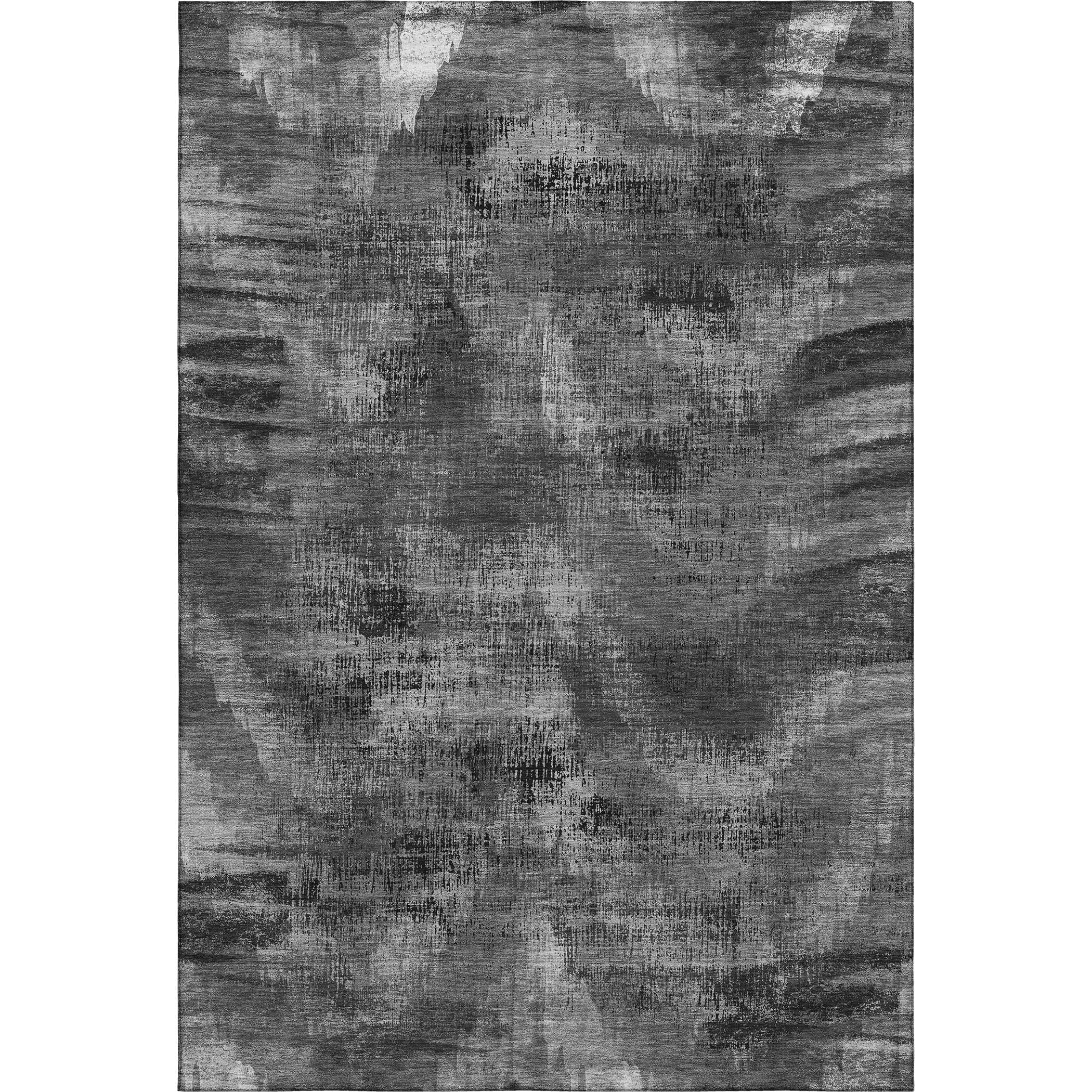 Istanbul Machine Washable Transitional Gray Rug 2'6" x 3'10" #shape_Rectangle