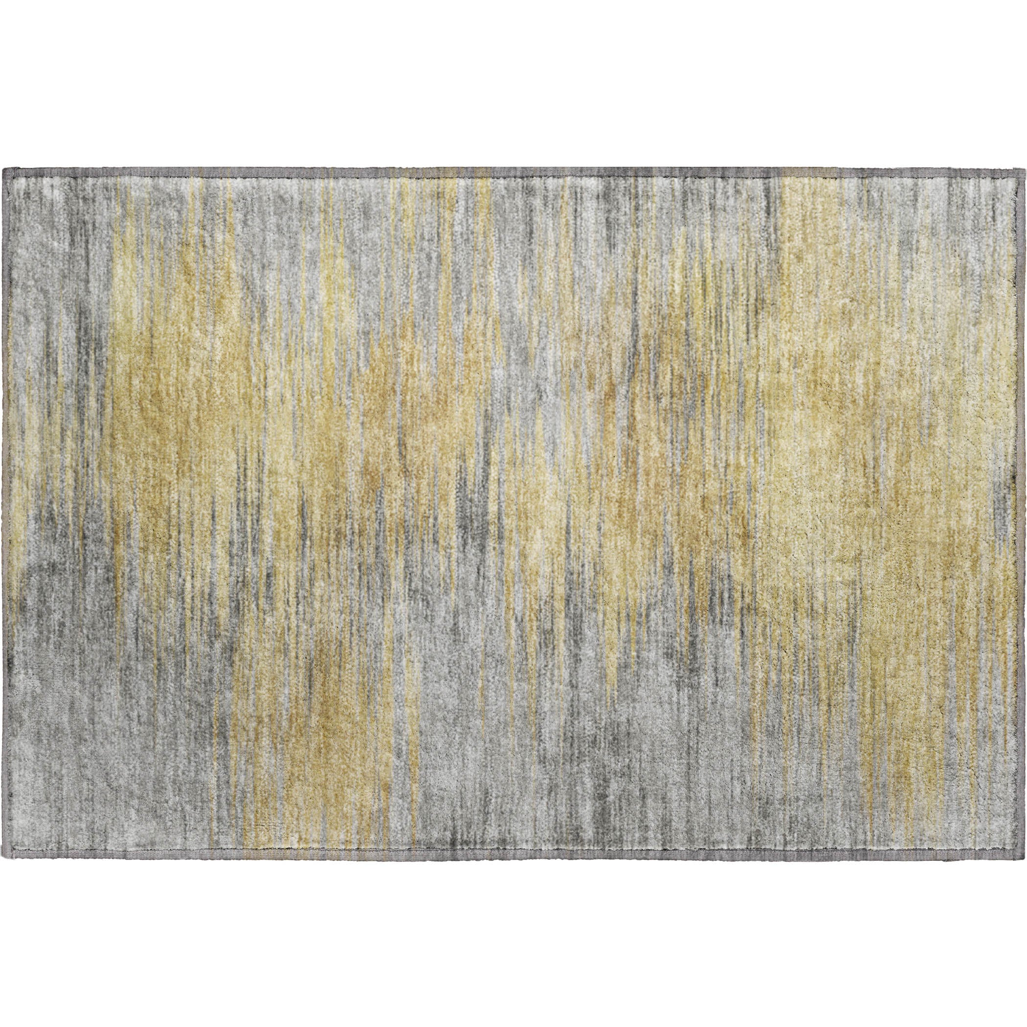 Bogota Machine Washable Transitional Gold Rug 1'8" x 2'6" #shape_Rectangle