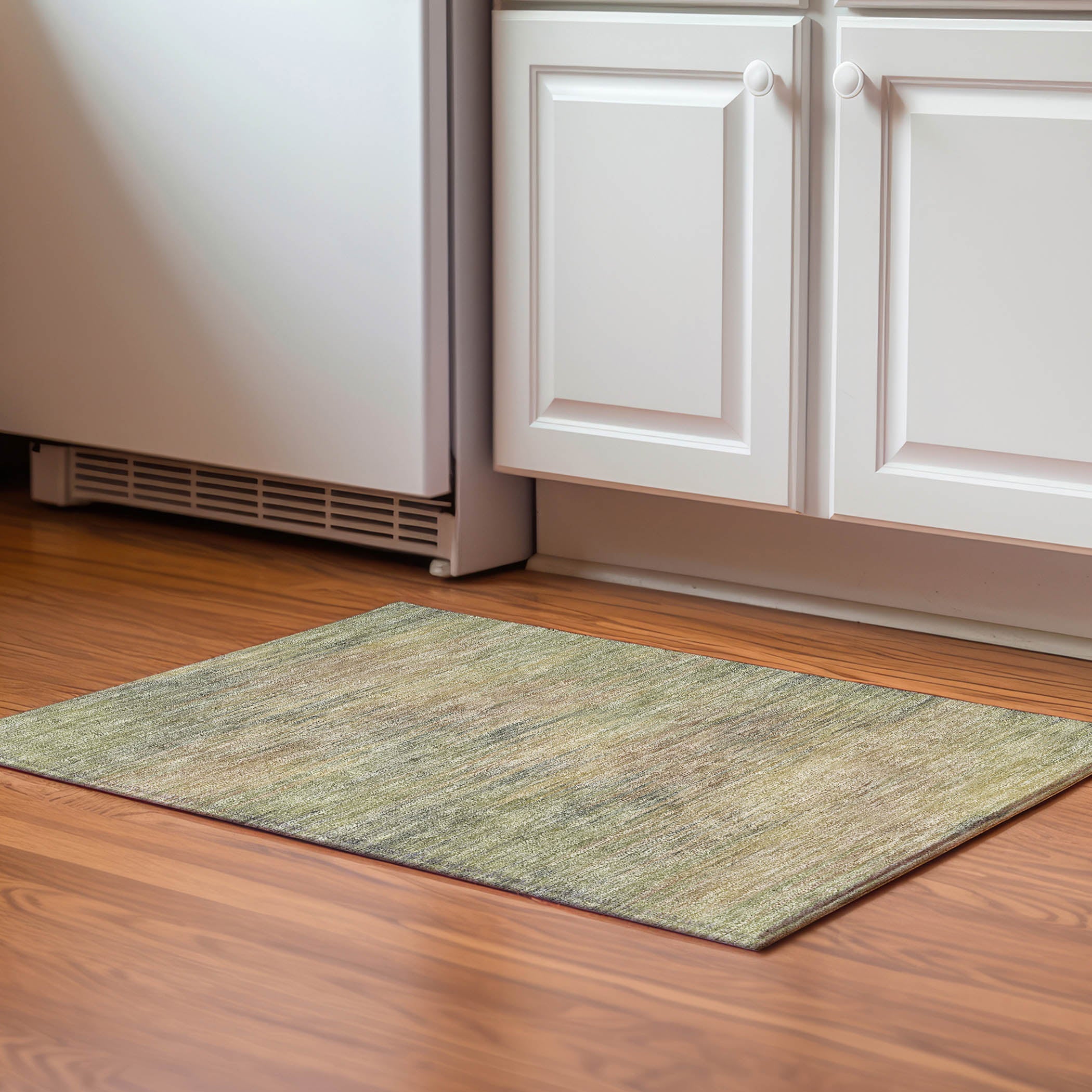 Tallinn Machine Washable Transitional Aloe Green Rug 1'8" x 2'6" #shape_Rectangle