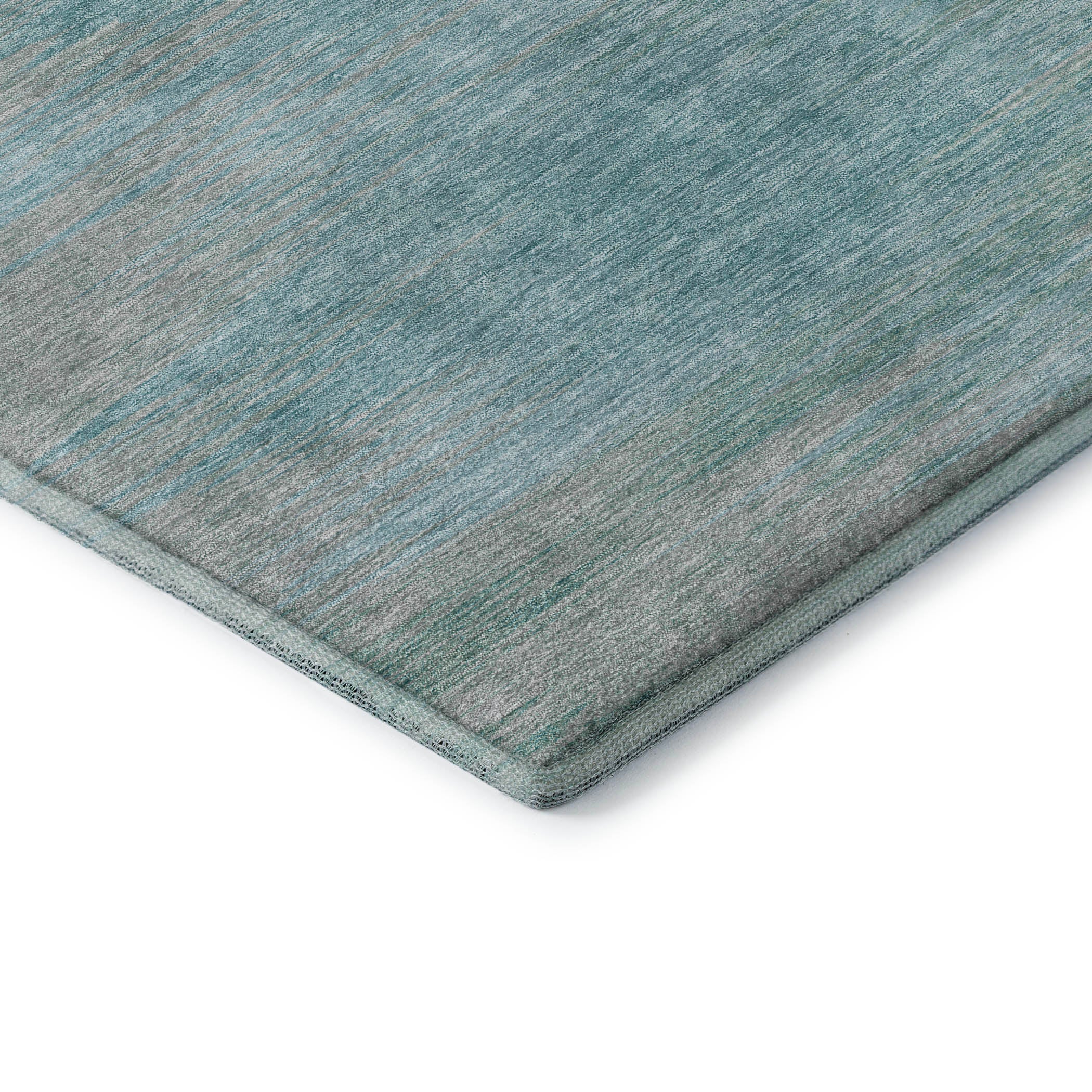 Tallinn Machine Washable Transitional Aqua Teal Rug 1'8" x 2'6" #shape_Rectangle