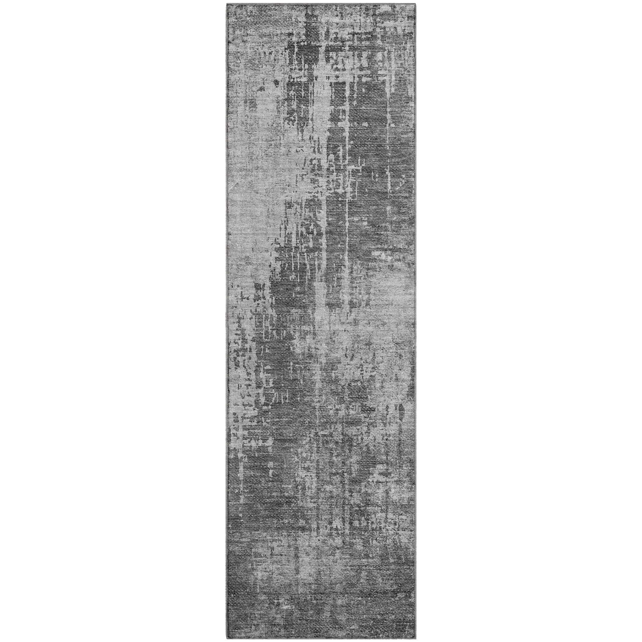 Siena Machine Washable Transitional Gray Rug 2'3" x 7'6" #shape_Runner