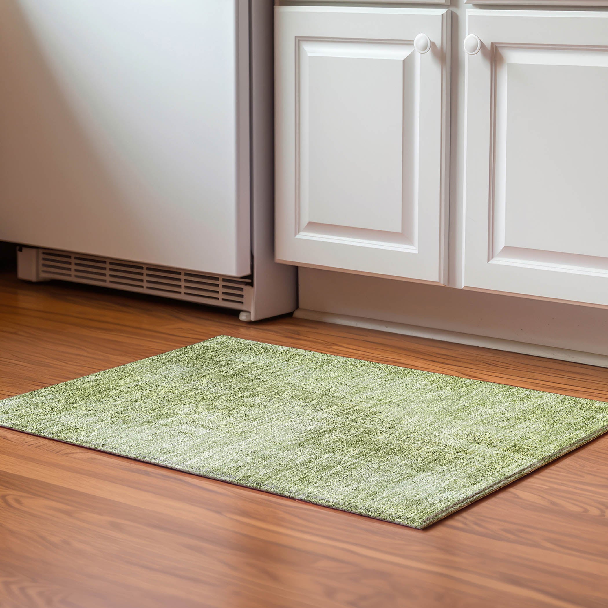 Siena Machine Washable Transitional Sage Green Rug 1'8" x 2'6" #shape_Rectangle