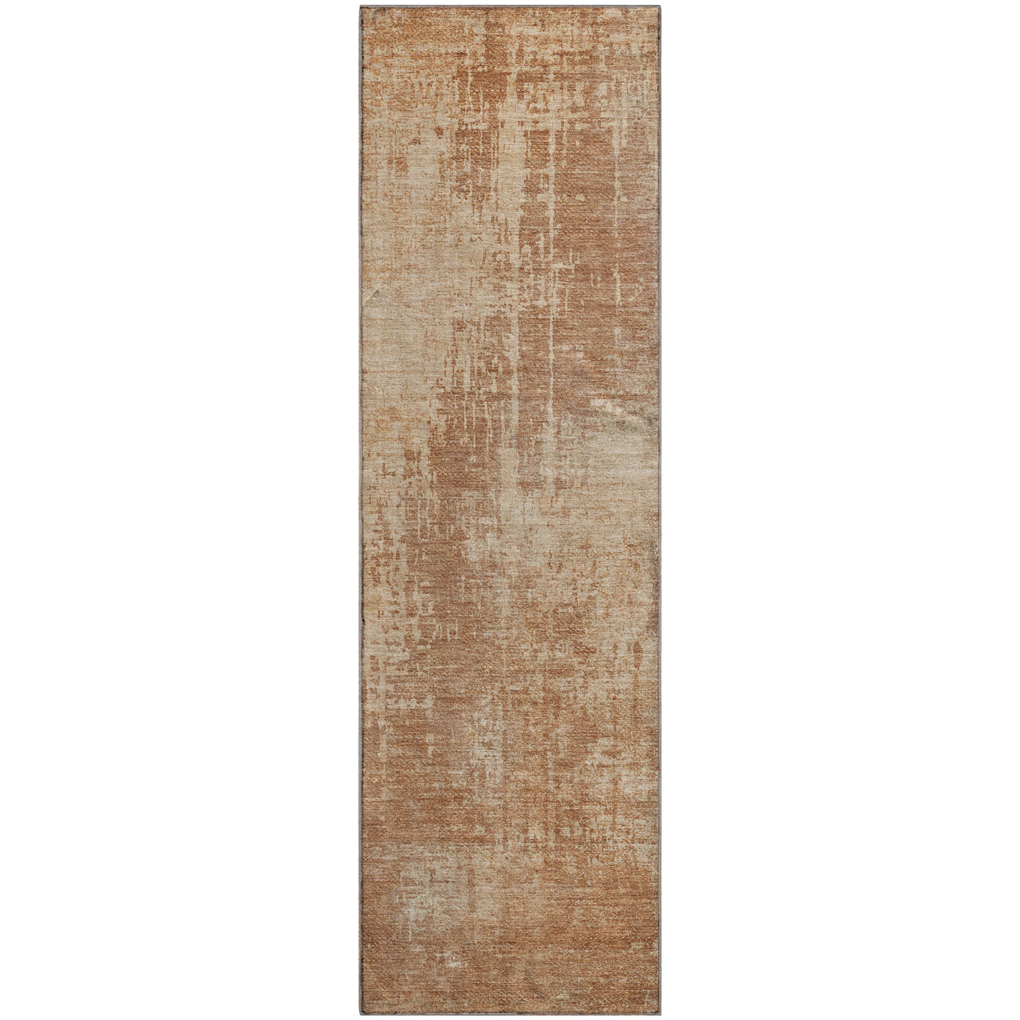 Siena Machine Washable Transitional Terracotta Orange Rug 2'3" x 7'6" #shape_Runner