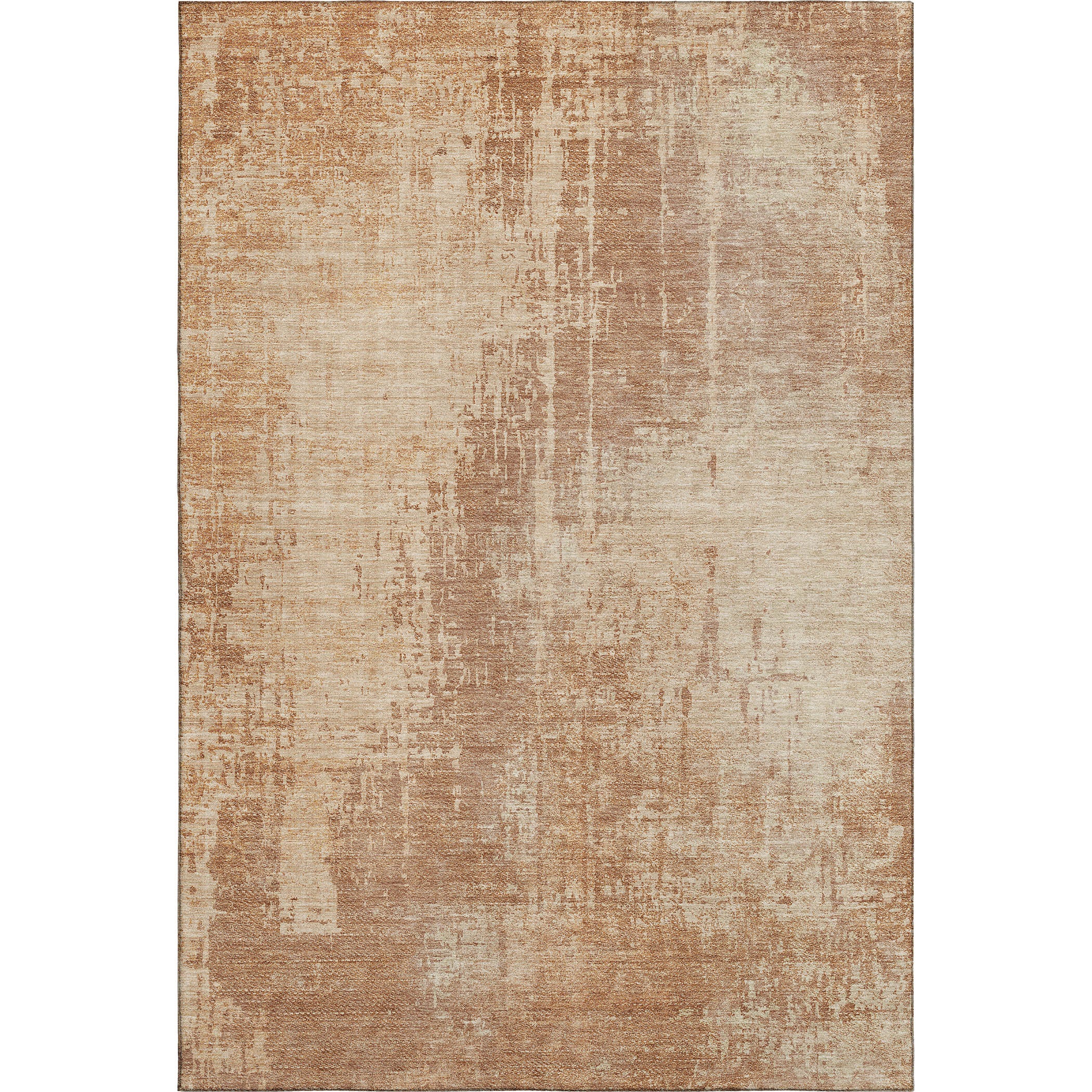 Siena Machine Washable Transitional Terracotta Orange Rug 2'6" x 3'10" #shape_Rectangle