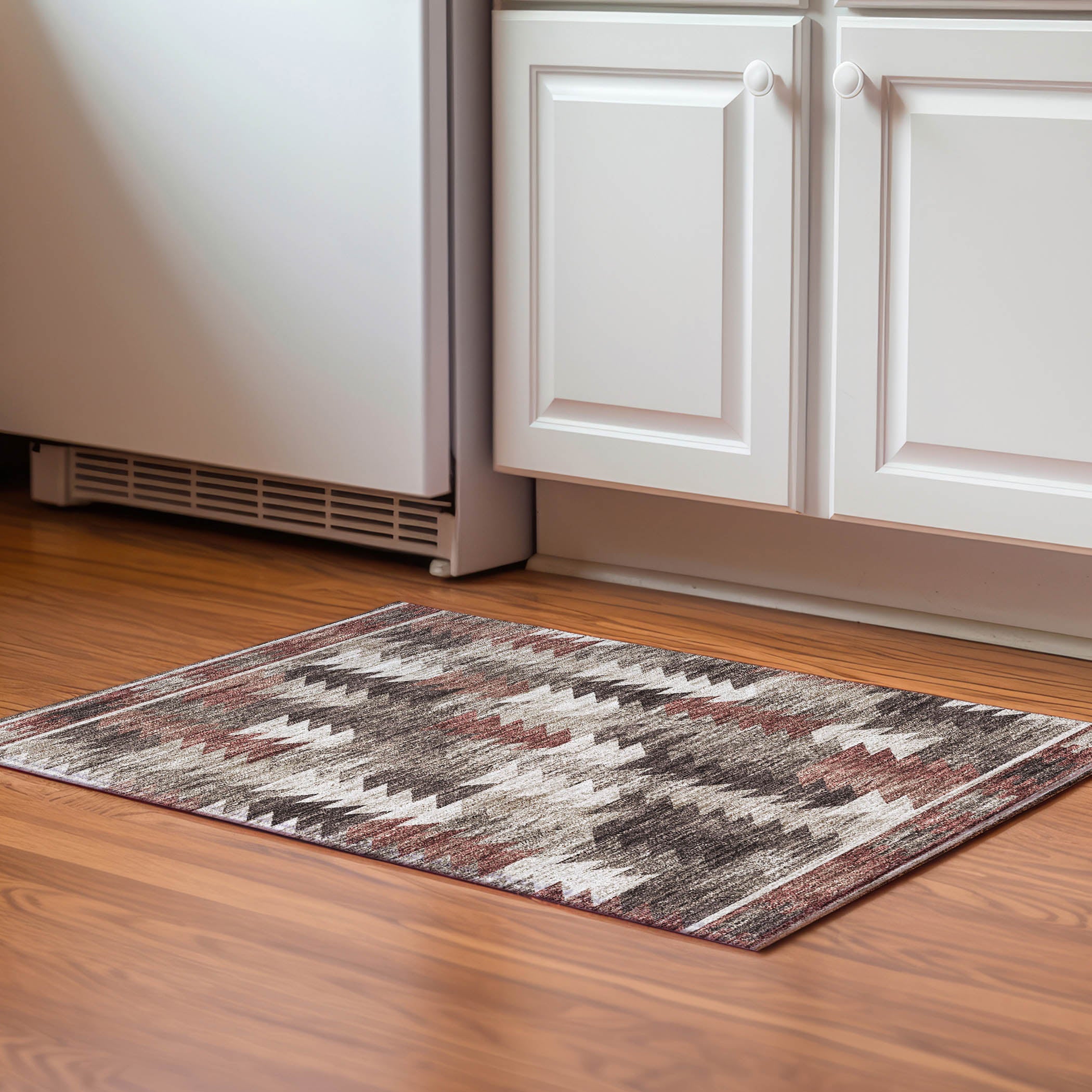 Chiang Mai Machine Washable Transitional Chocolate Brown Rug 1'8" x 2'6" #shape_Rectangle