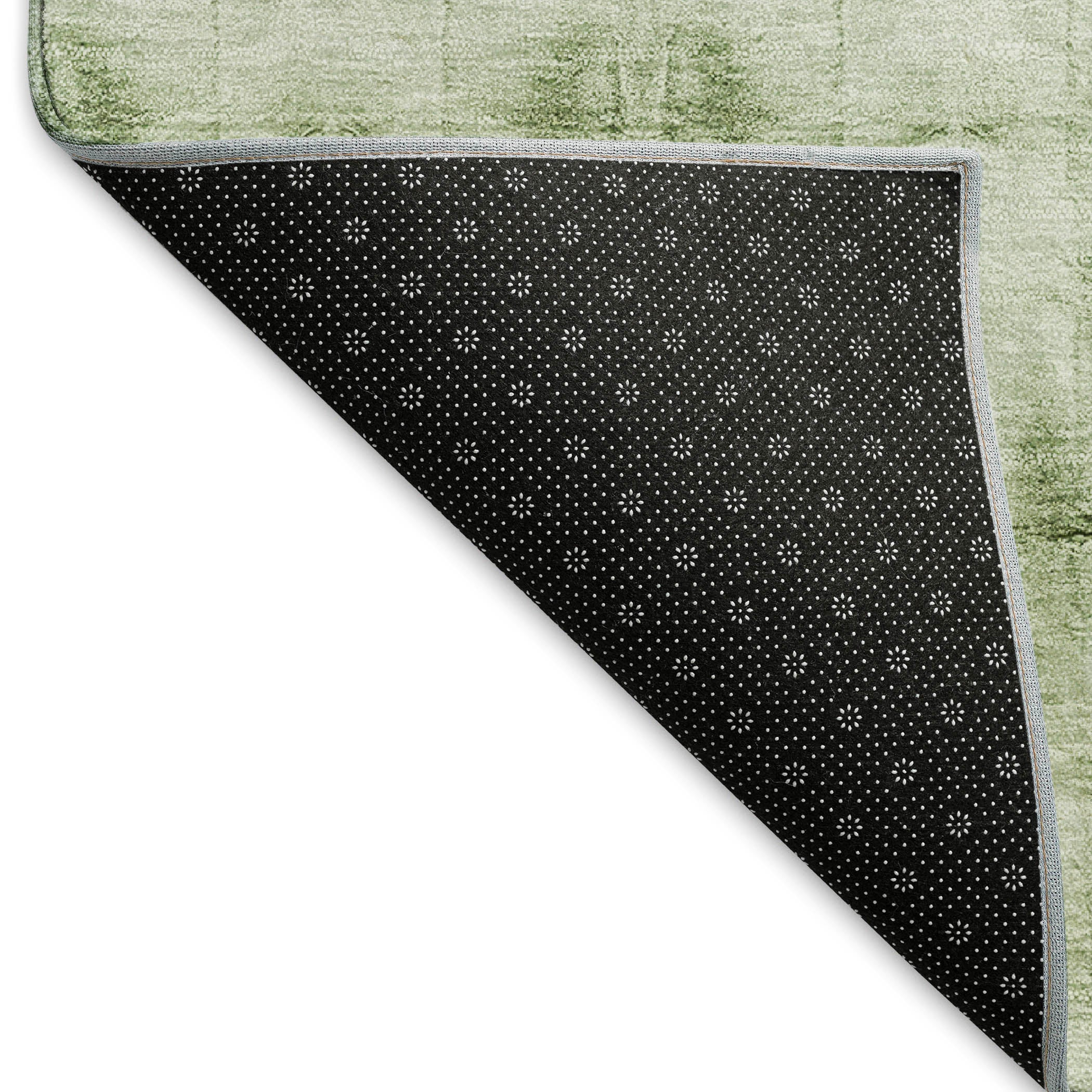 Reykjavik Machine Washable Transitional Sage Green Rug 1'8" x 2'6" #shape_Rectangle