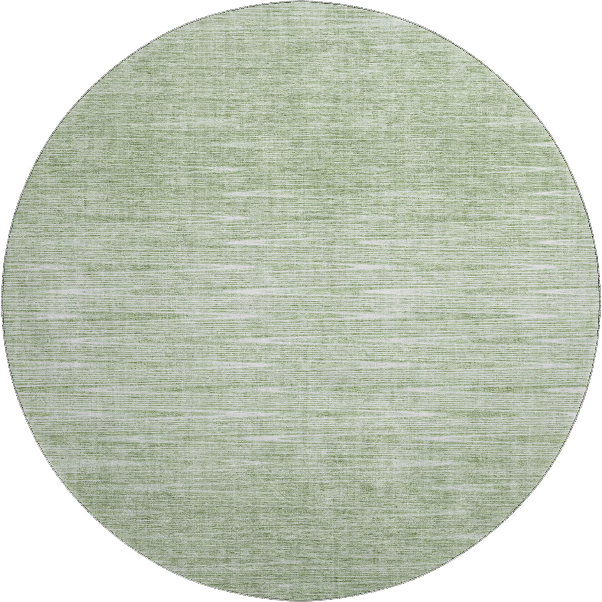Budapest Machine Washable Transitional Aloe Green Rug 8' x 8' #shape_Round