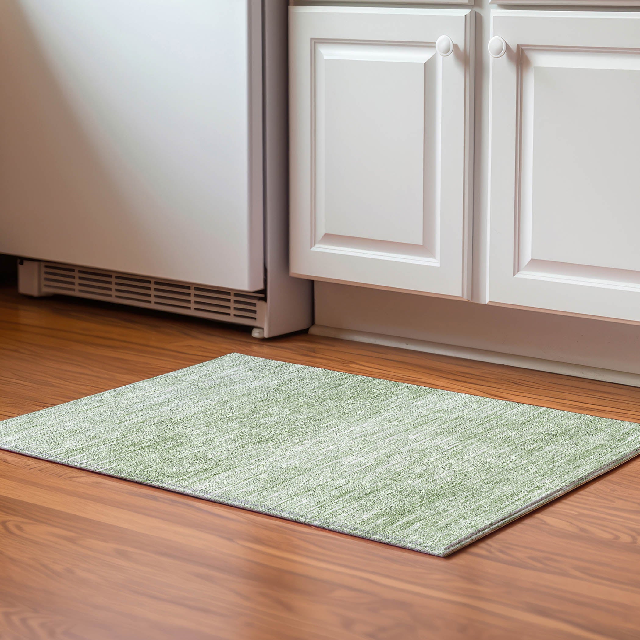 Budapest Machine Washable Transitional Aloe Green Rug 1'8" x 2'6" #shape_Rectangle