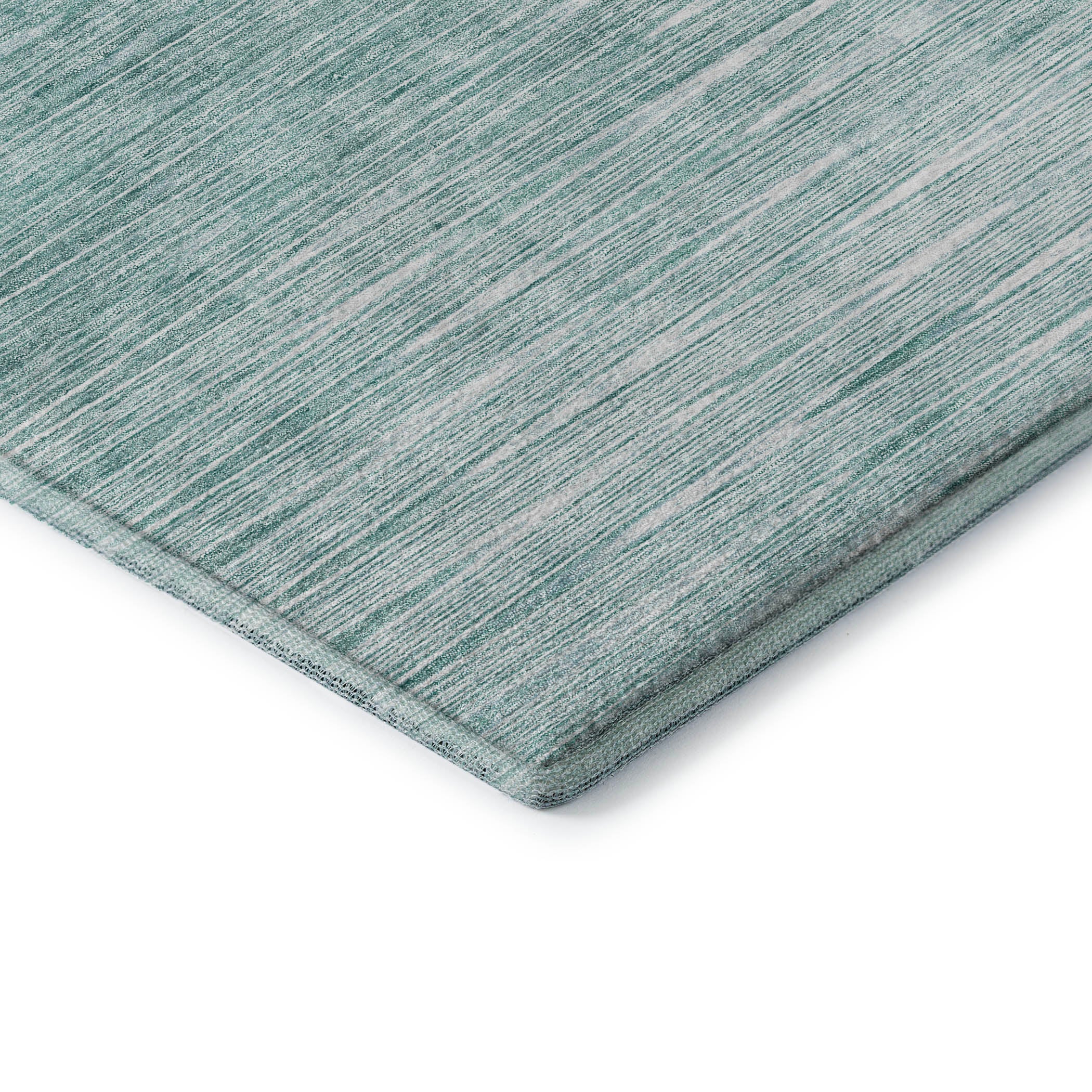 Budapest Machine Washable Transitional Aqua Teal Rug 1'8" x 2'6" #shape_Rectangle