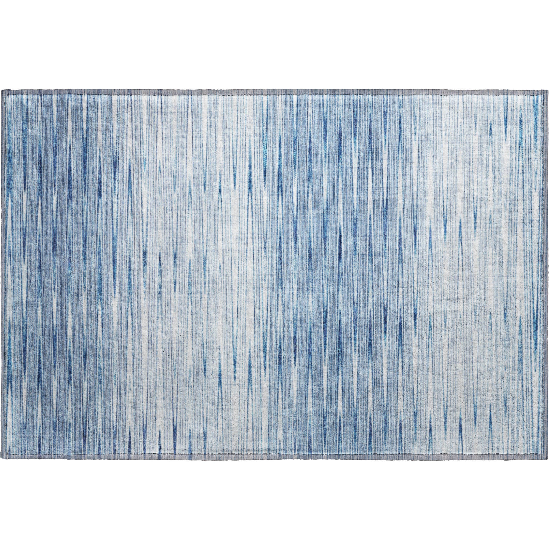Budapest Machine Washable Transitional Blue Rug 1'8" x 2'6" #shape_Rectangle