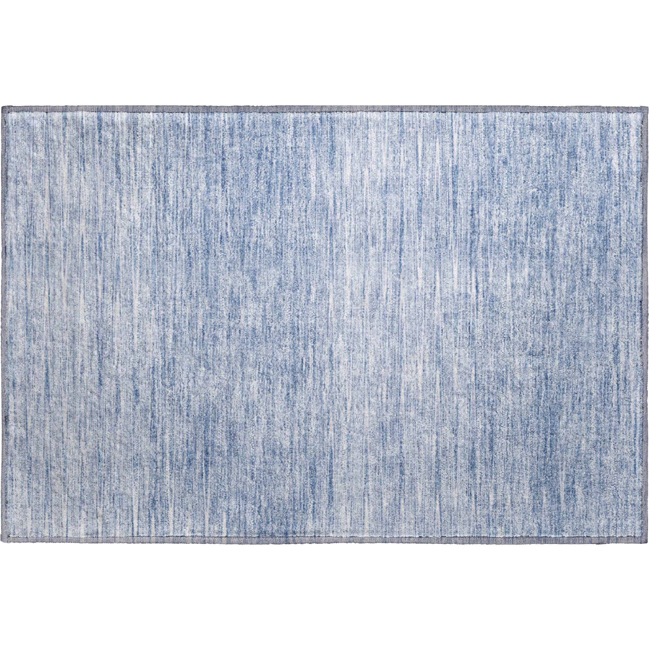 Budapest Machine Washable Transitional Denim Blue Rug 1'8" x 2'6" #shape_Rectangle