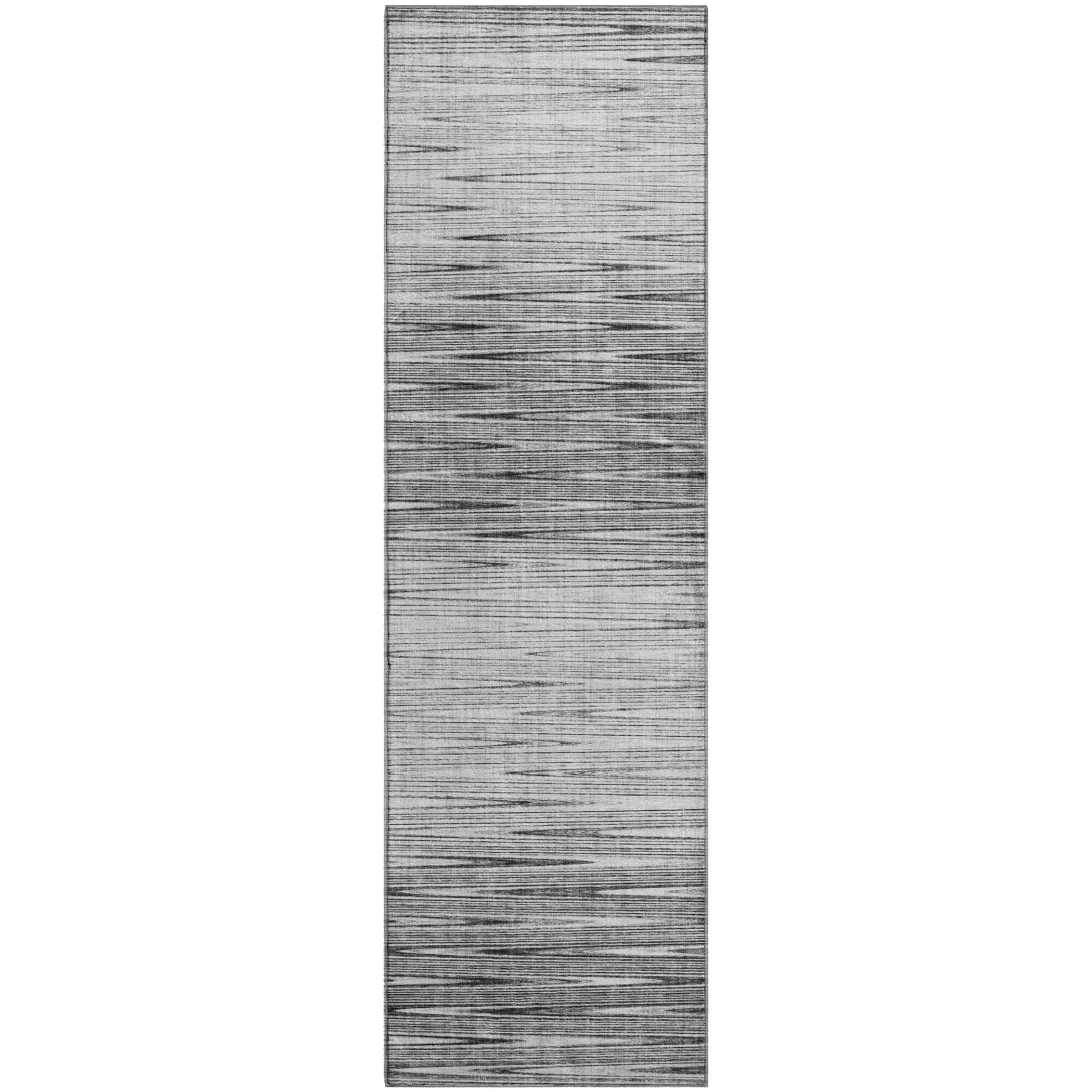 Budapest Machine Washable Transitional Gray Rug 2'3" x 7'6" #shape_Runner