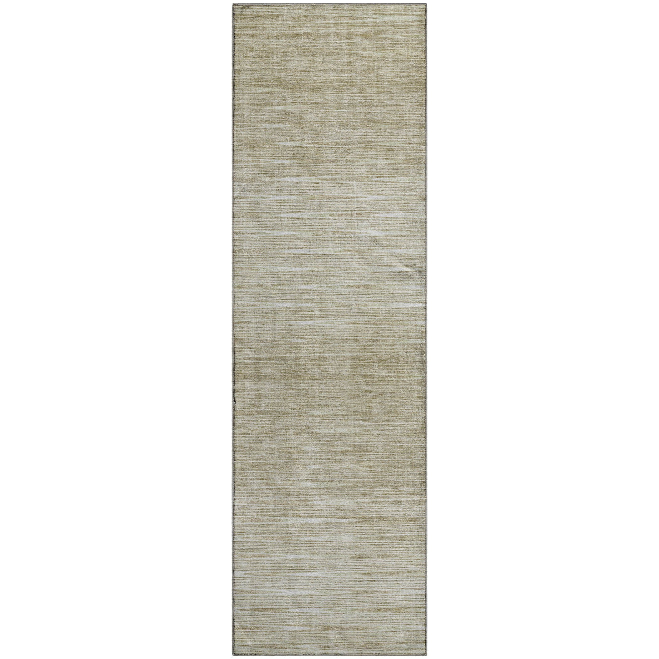 Budapest Machine Washable Transitional Khaki Brown Rug 2'3" x 7'6" #shape_Runner
