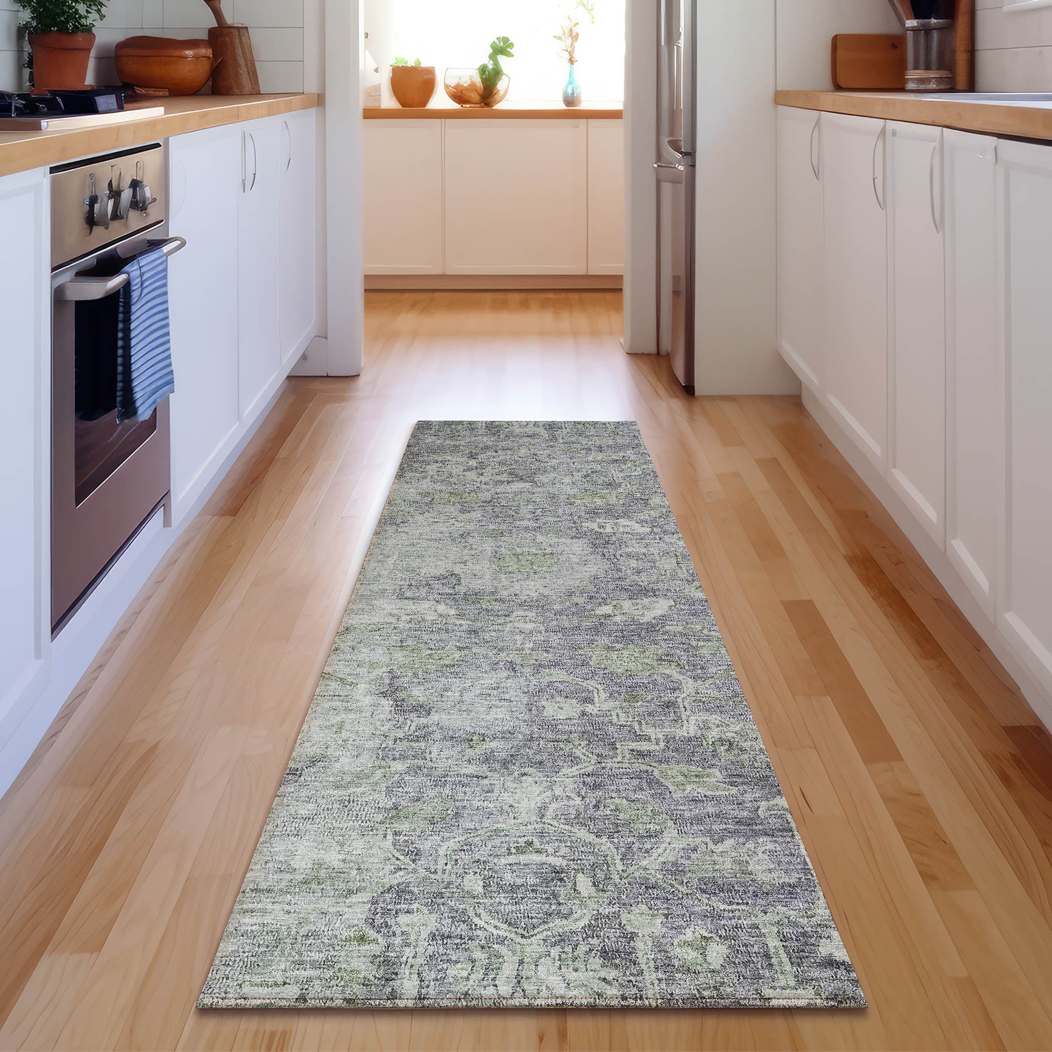 Marrakech Machine Washable Traditional Plum Purple Rug 2'3" x 7'6" #shape_Runner