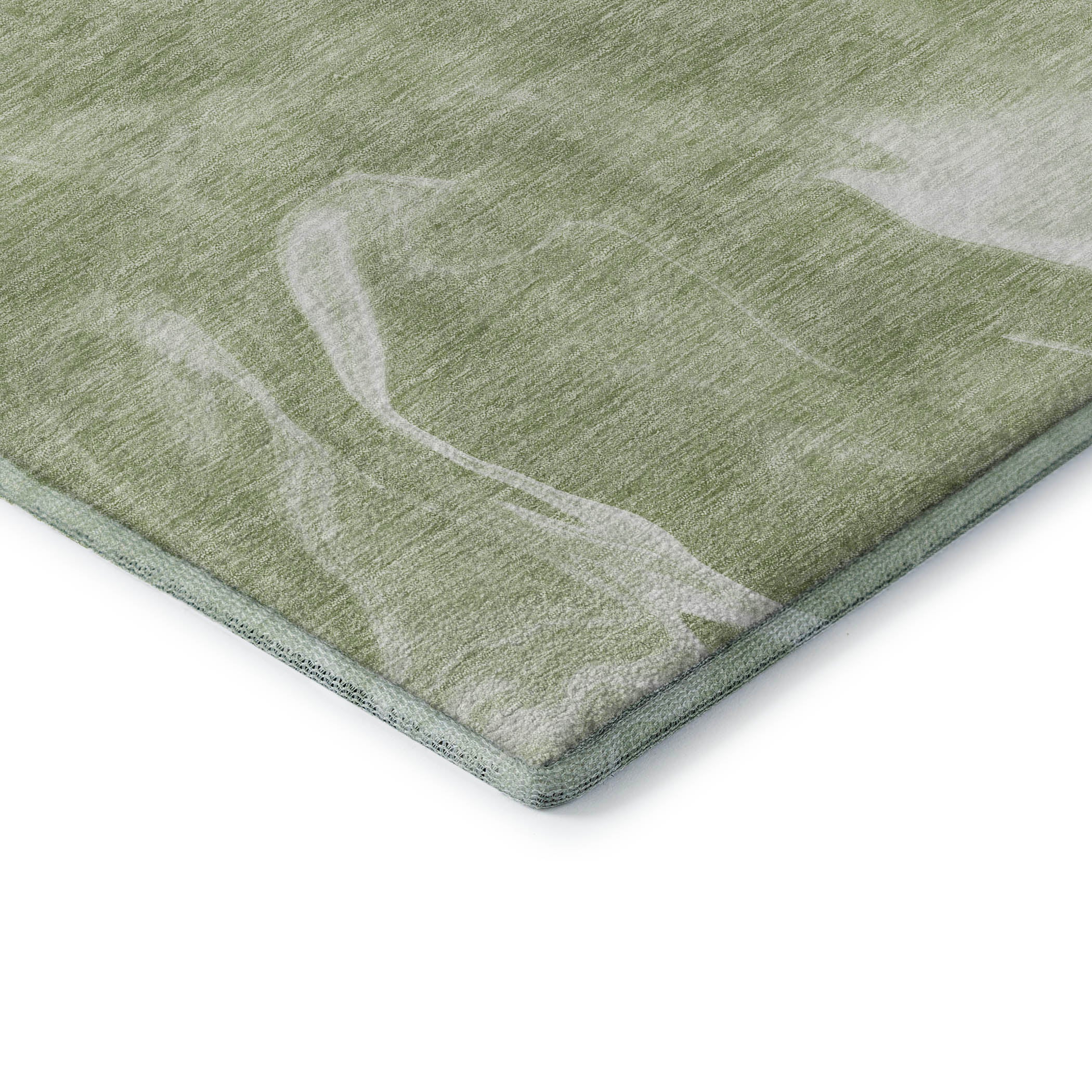 Kyoto Machine Washable Transitional Aloe Green Rug 1'8" x 2'6" #shape_Rectangle