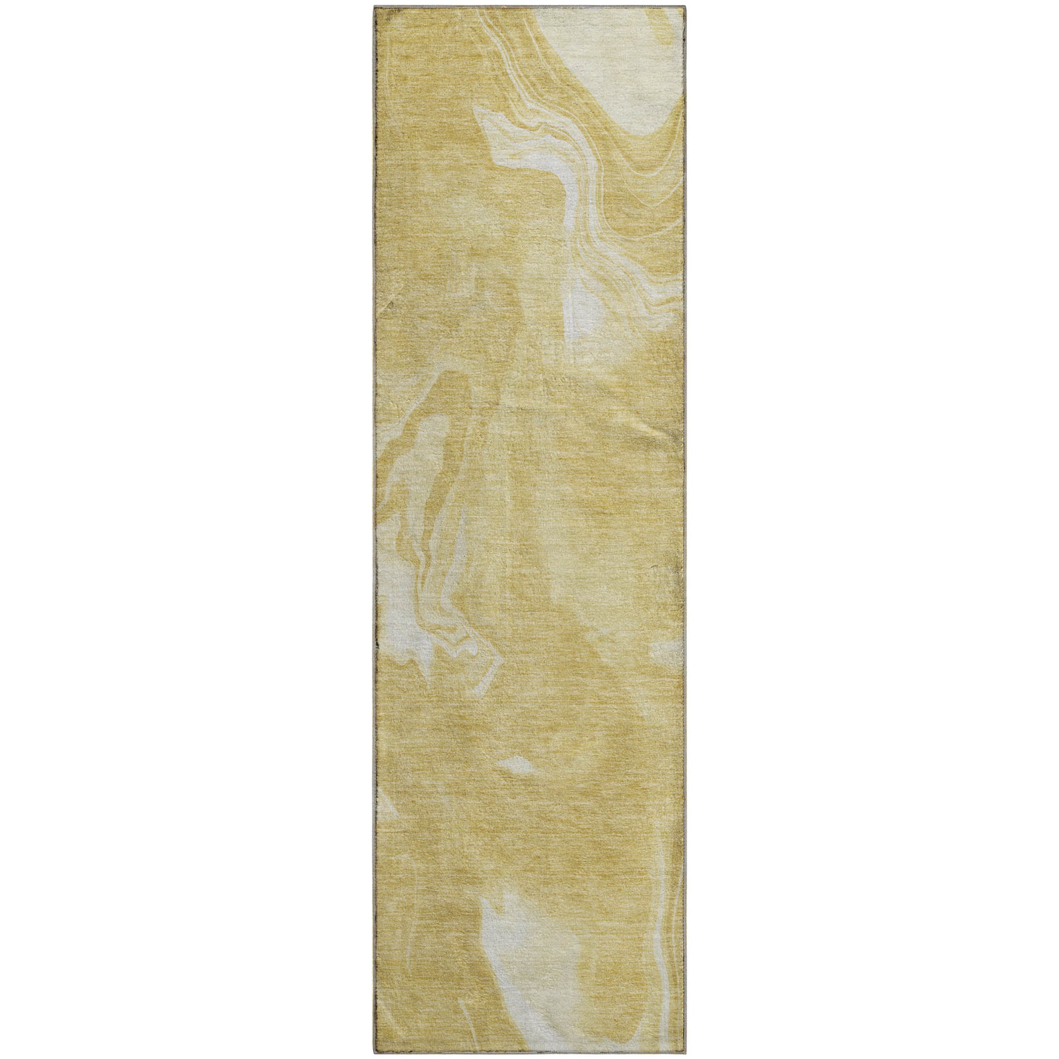 Kyoto Machine Washable Transitional Gold Rug 2'3" x 7'6" #shape_Runner