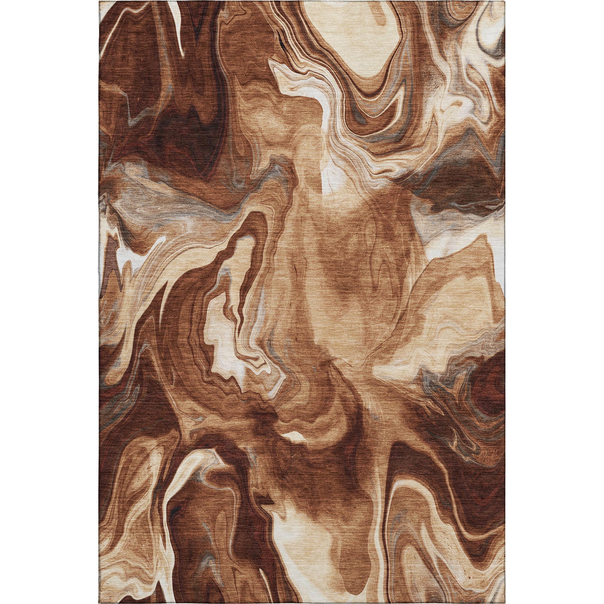 Kyoto Machine Washable Transitional Paprika Orange Rug 2'6" x 3'10" #shape_Rectangle