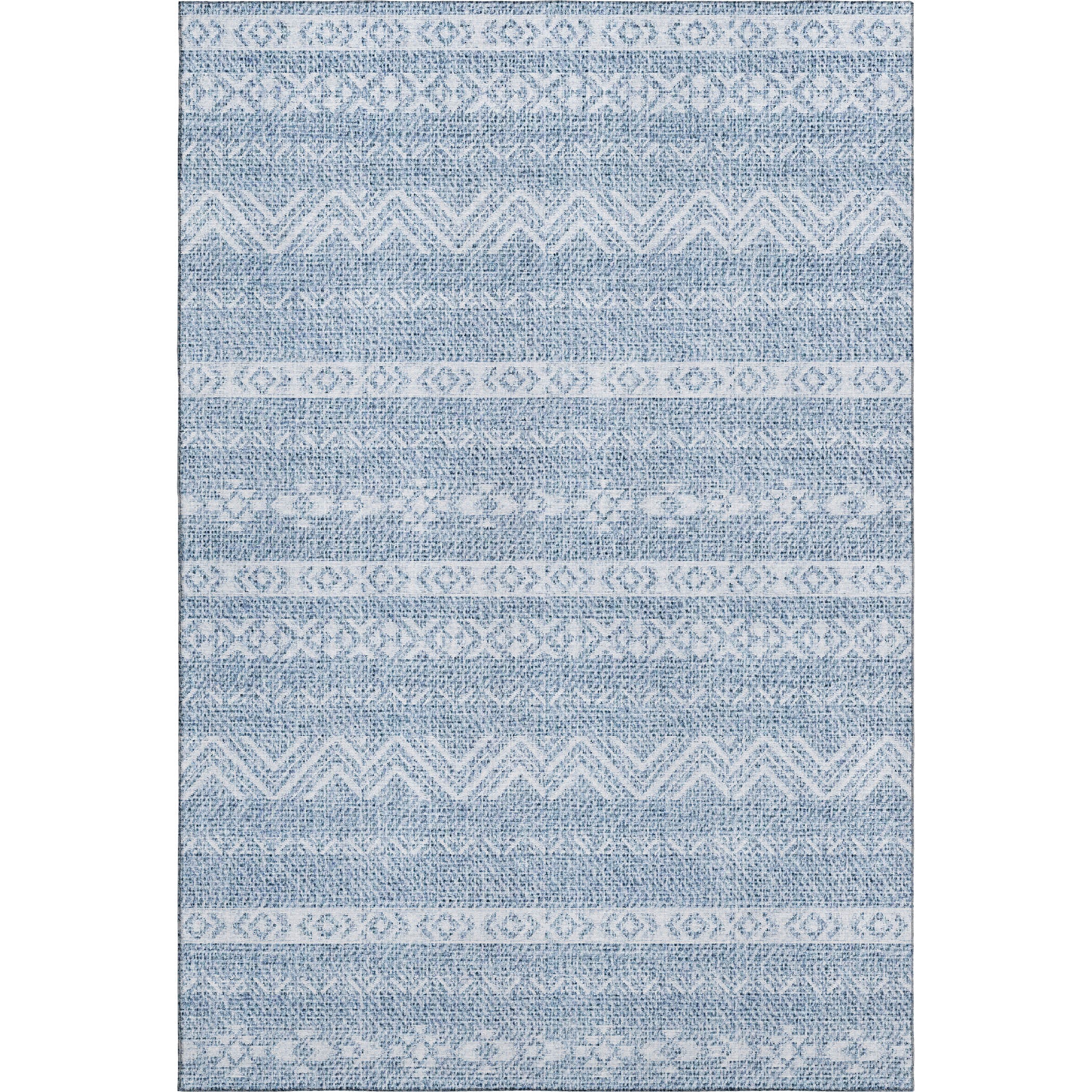 Sarajevo Machine Washable Transitional Blue Rug 2'6" x 3'10" #shape_Rectangle