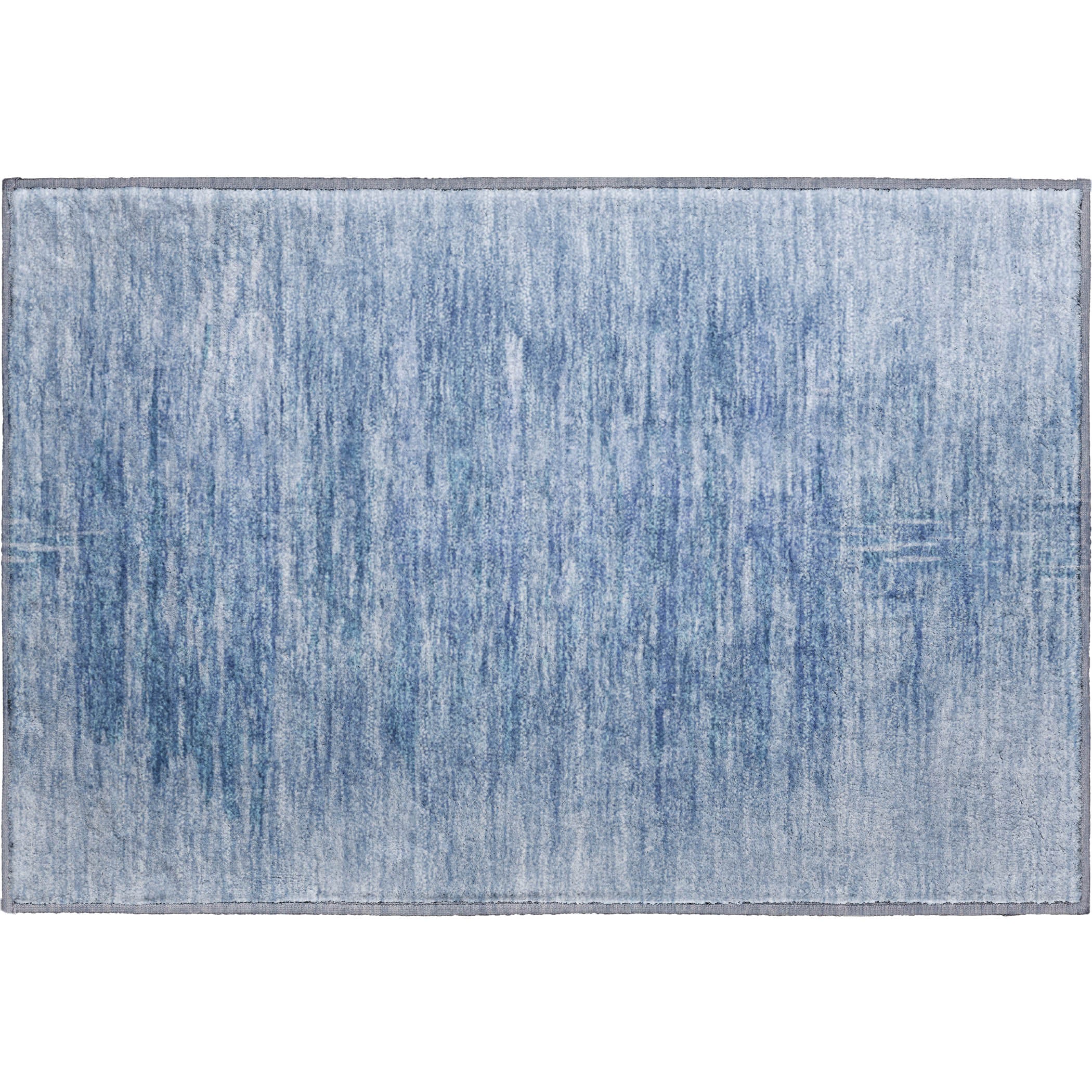 Lucerne Machine Washable Transitional Blue Rug 1'8" x 2'6" #shape_Rectangle