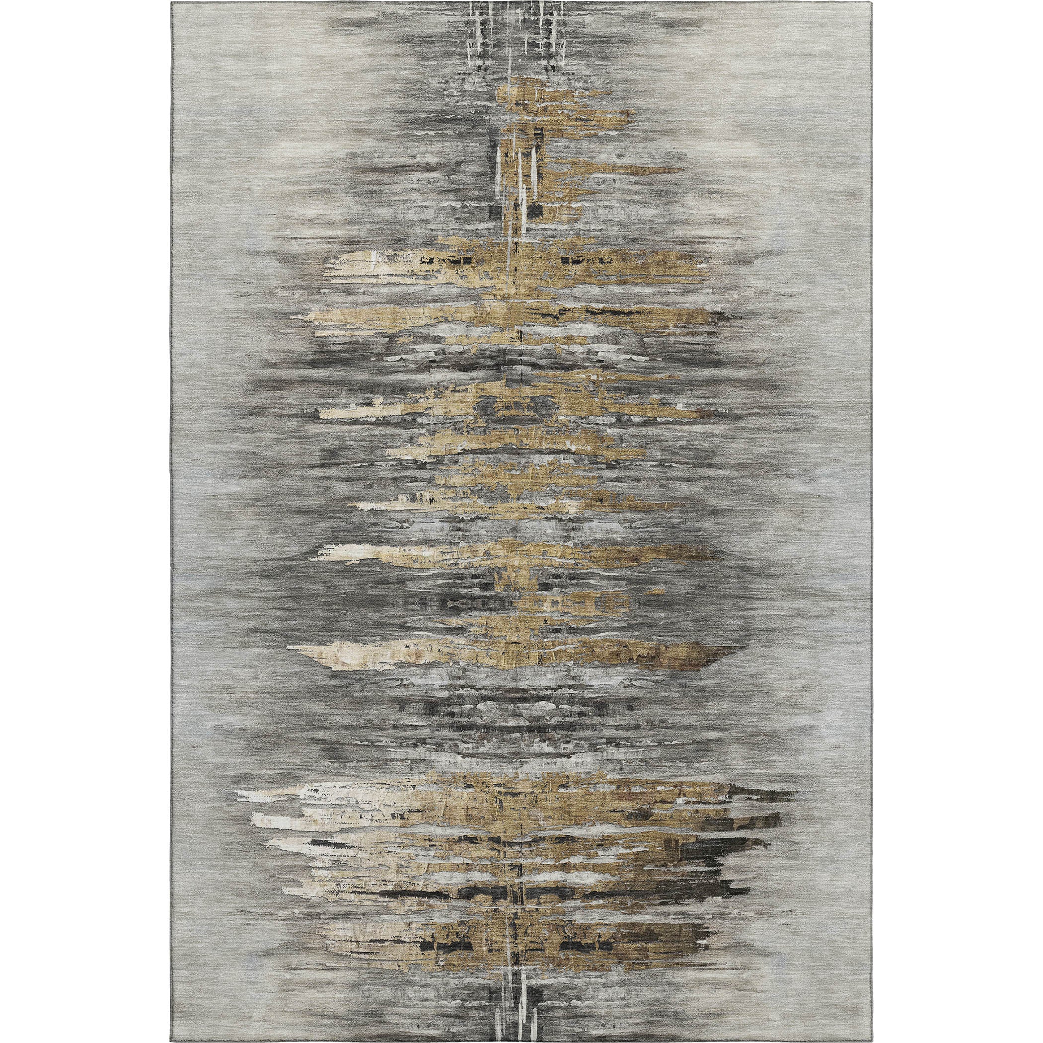 Lima Machine Washable Transitional Gray Rug 2'6" x 3'10" #shape_Rectangle