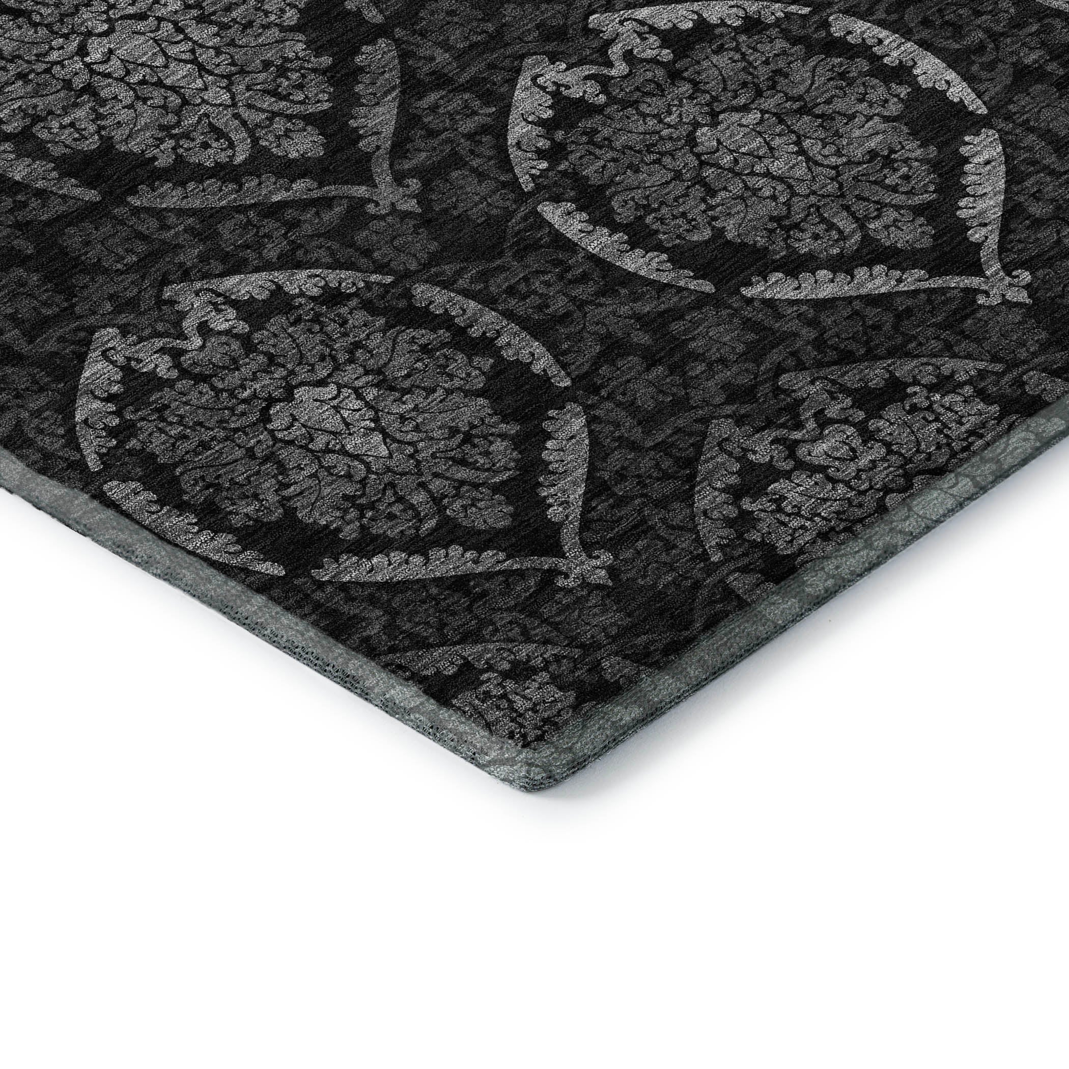 Salzburg Machine Washable Transitional Gray Rug 1'8" x 2'6" #shape_Rectangle