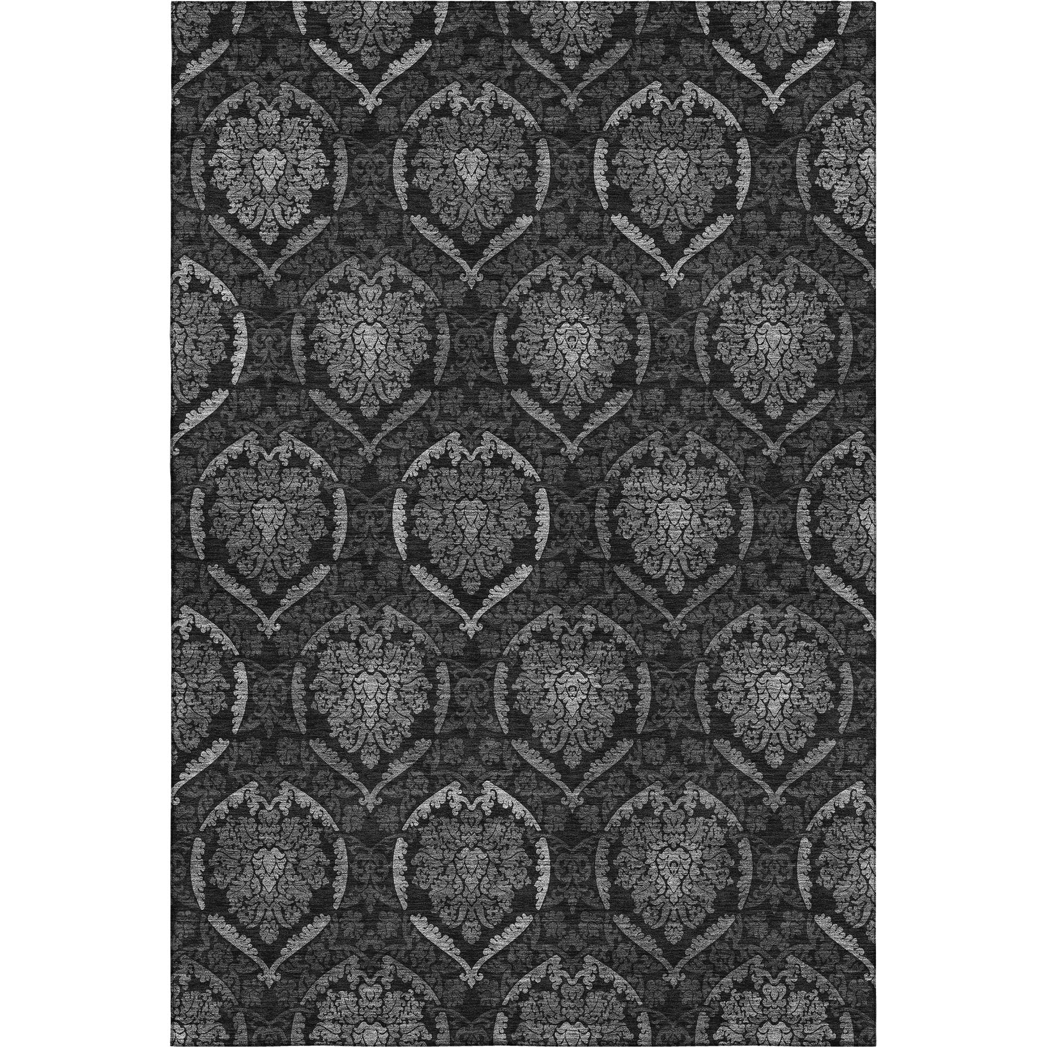 Salzburg Machine Washable Transitional Gray Rug 2'6" x 3'10" #shape_Rectangle