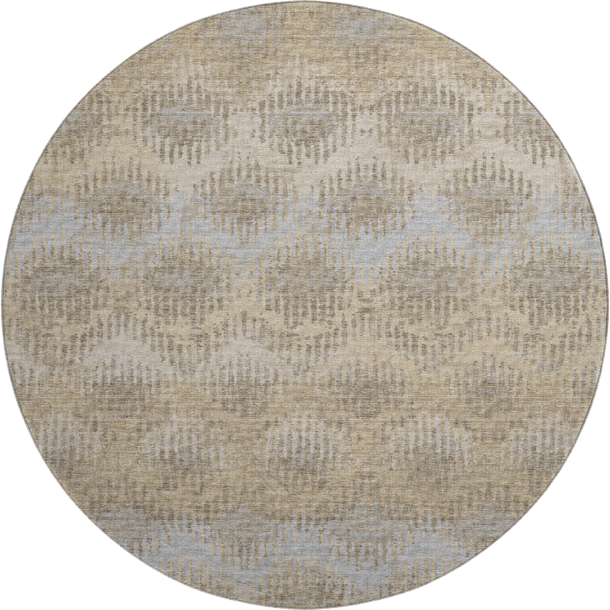 Bruges Machine Washable Transitional Earth Multi Rug 8' x 8' #shape_Round