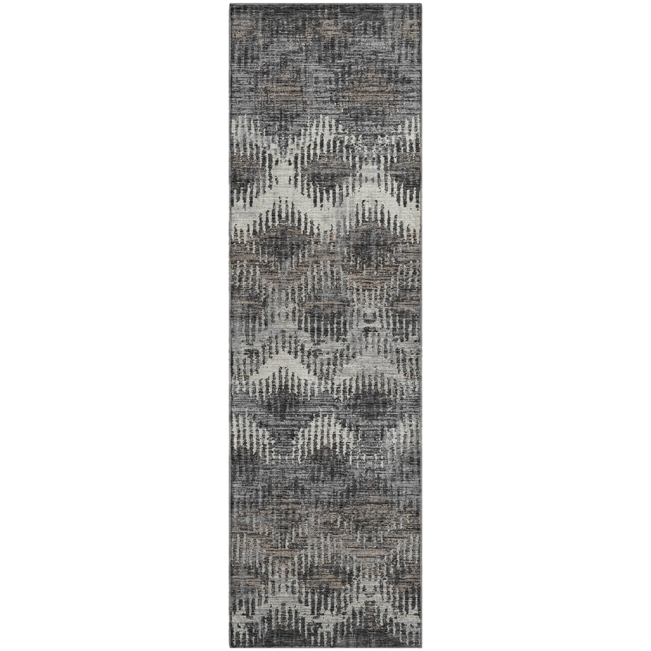 Bruges Machine Washable Transitional Shadow Gray Rug 2'3" x 7'6" #shape_Runner