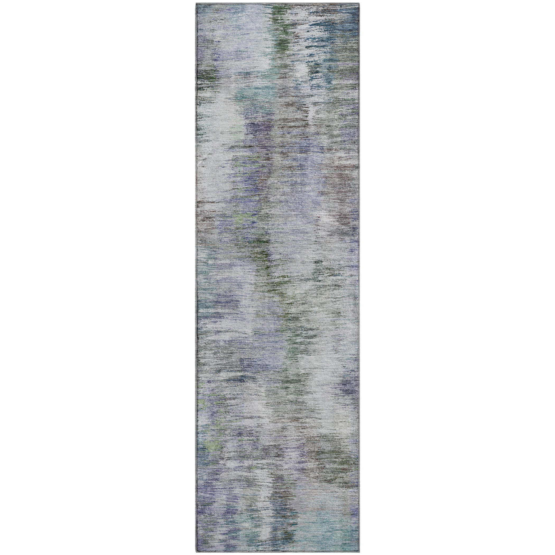Lucerne Machine Washable Transitional Green Rug 2'3" x 7'6" #shape_Runner