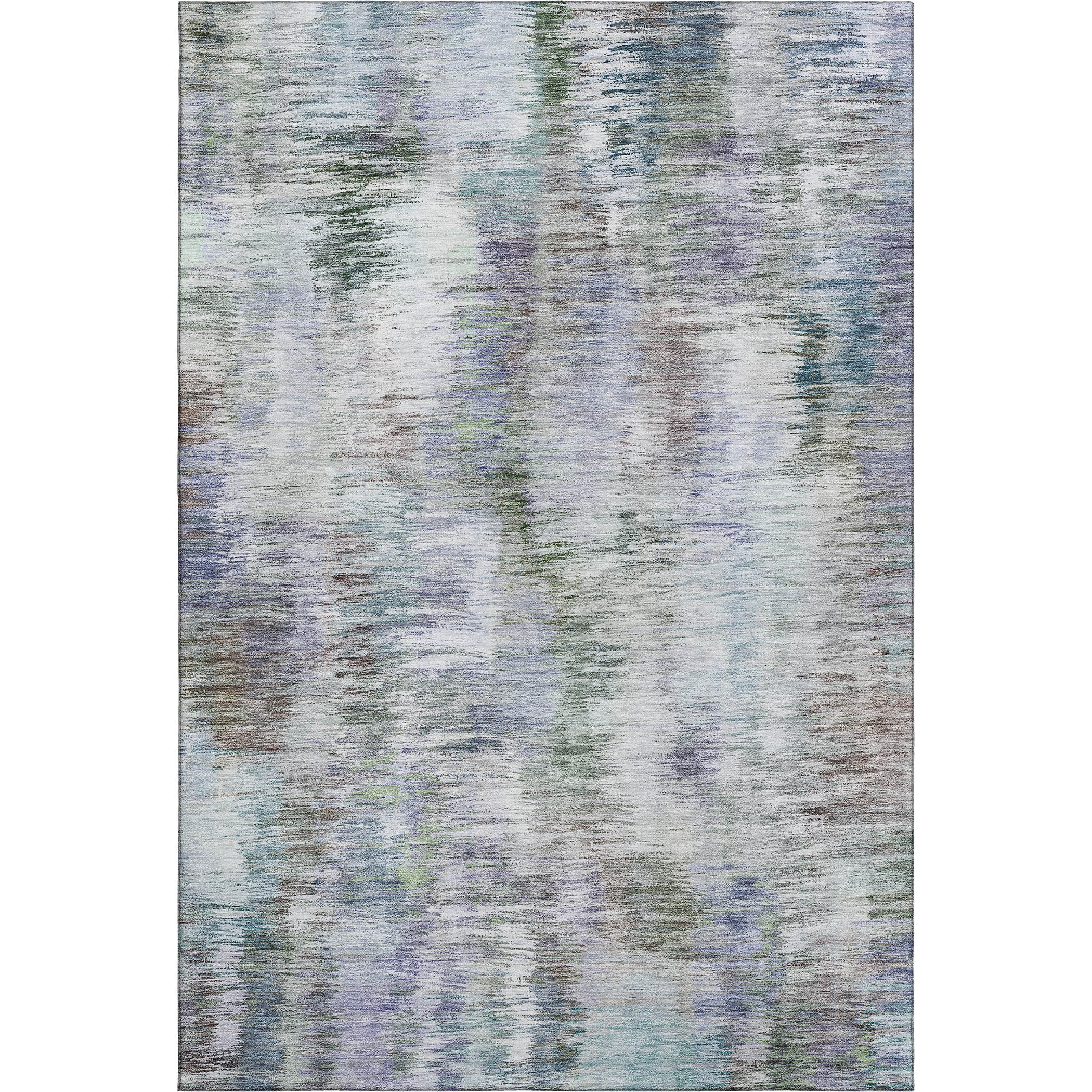 Lucerne Machine Washable Transitional Green Rug 2'6" x 3'10" #shape_Rectangle