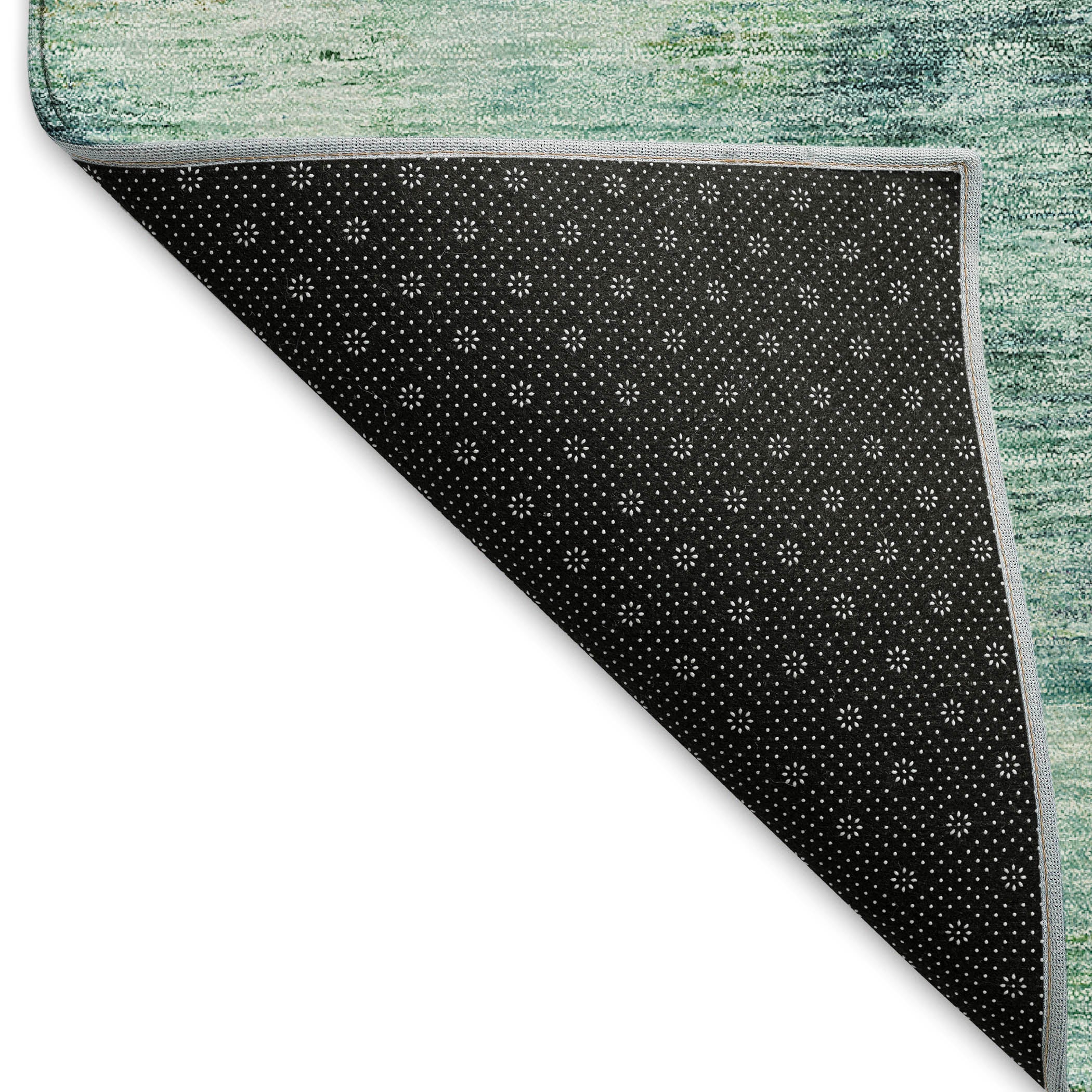 Lucerne Machine Washable Transitional Teal Rug 1'8" x 2'6" #shape_Rectangle