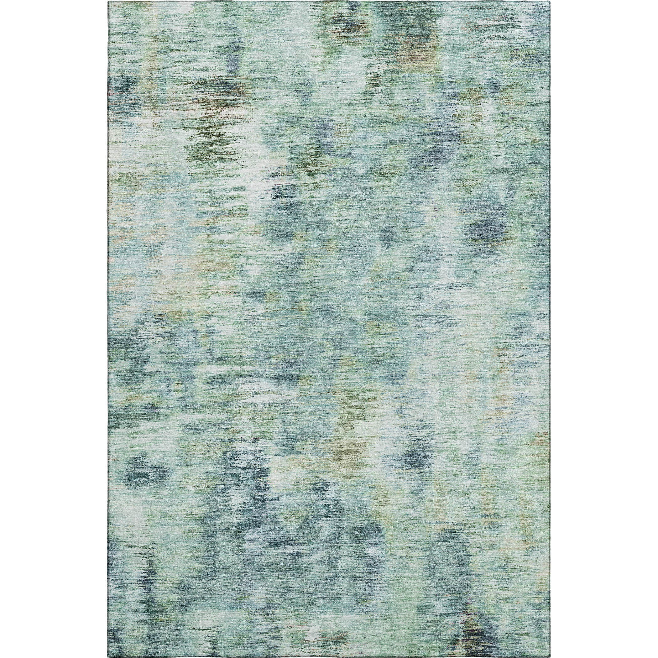Lucerne Machine Washable Transitional Teal Rug 2'6" x 3'10" #shape_Rectangle