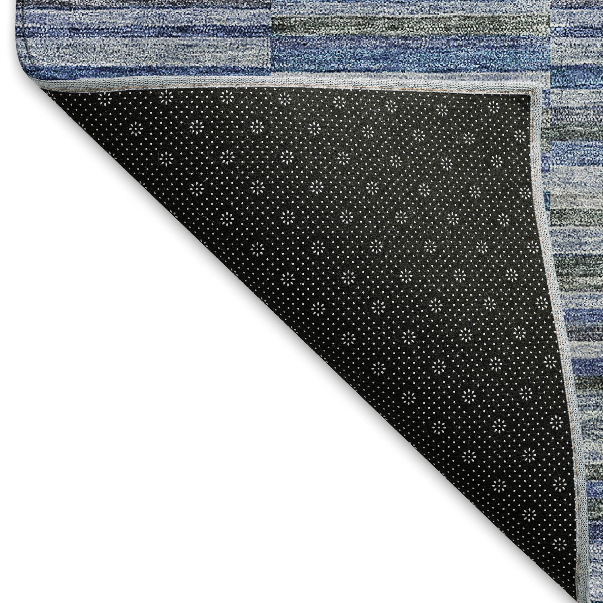 Rome Machine Washable Transitional Navy Blue Rug 1'8" x 2'6" #shape_Rectangle